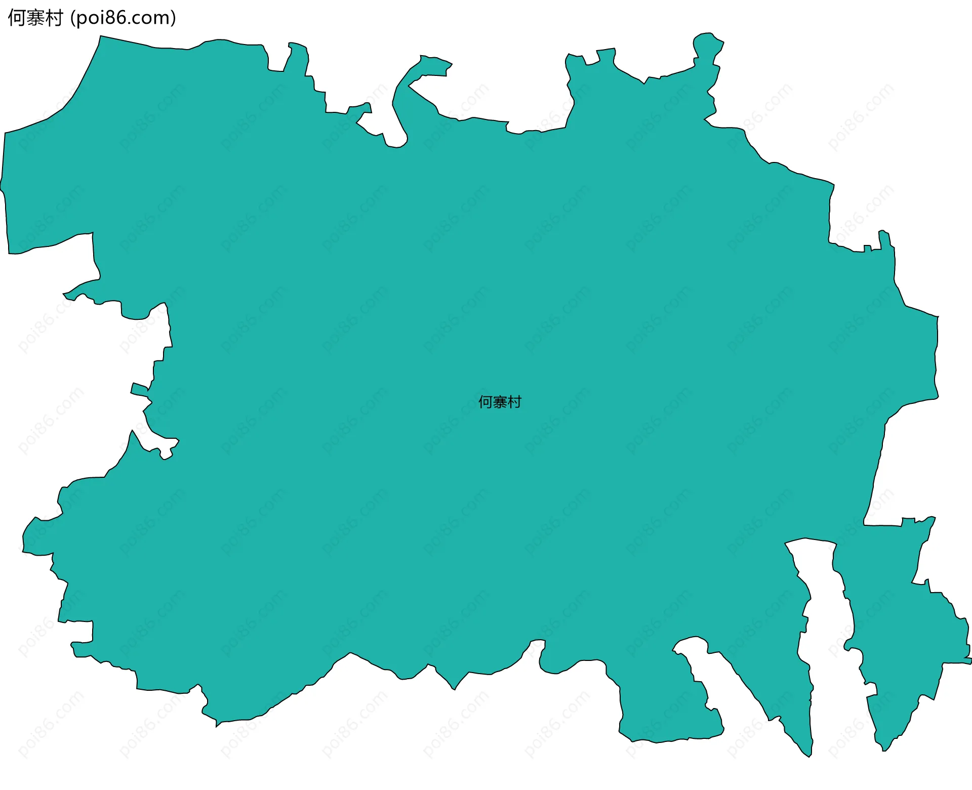 何寨村边界地图