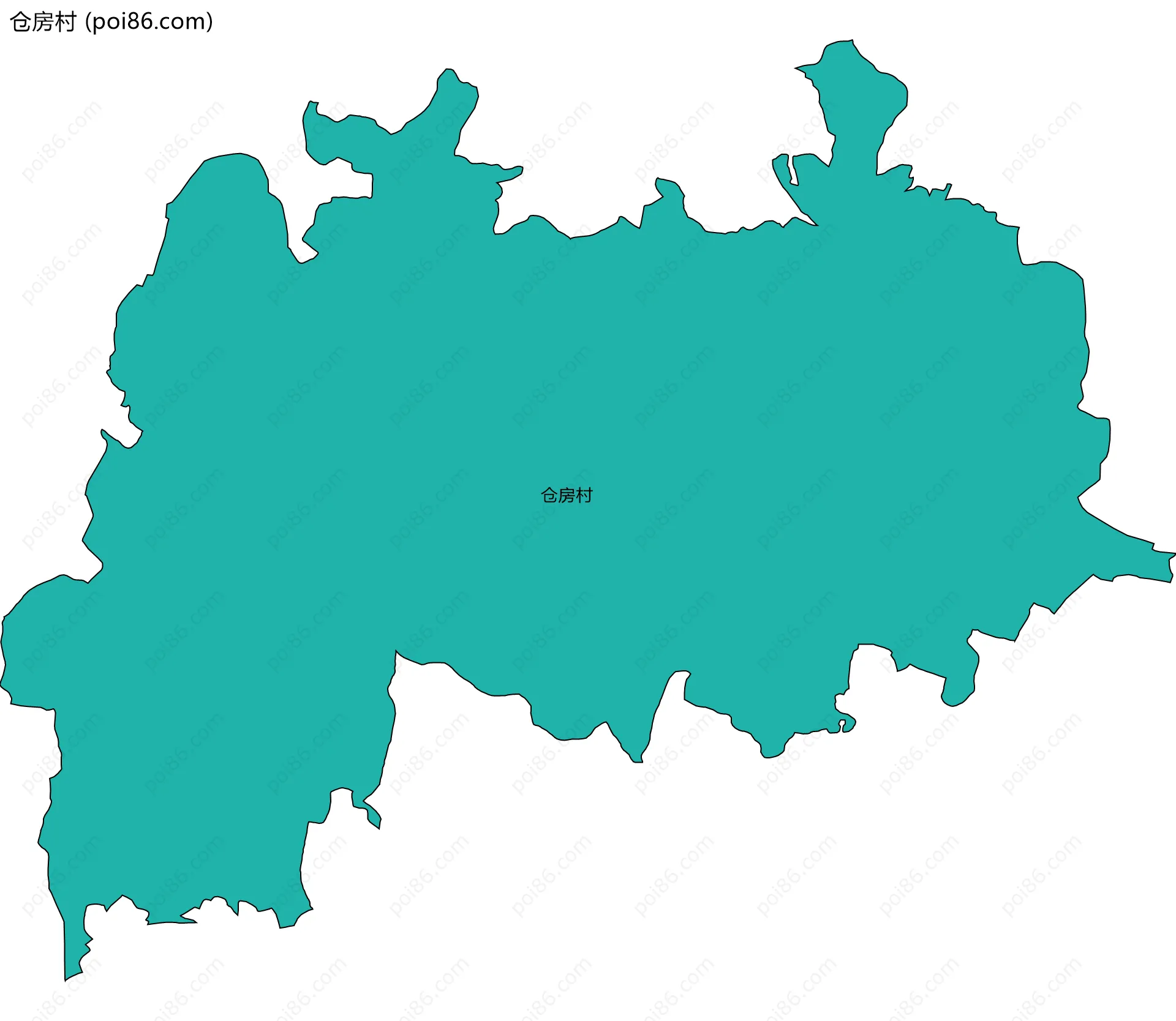 仓房村边界地图