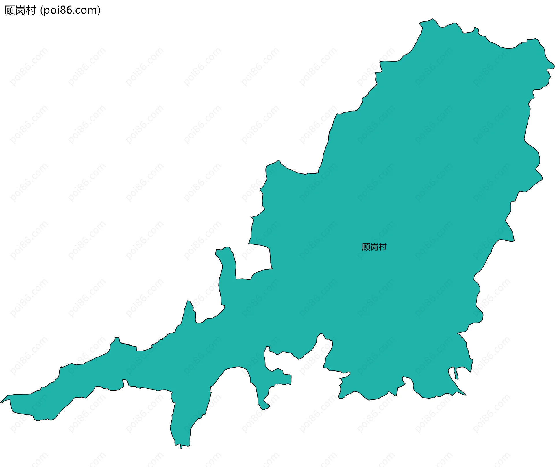 顾岗村边界地图