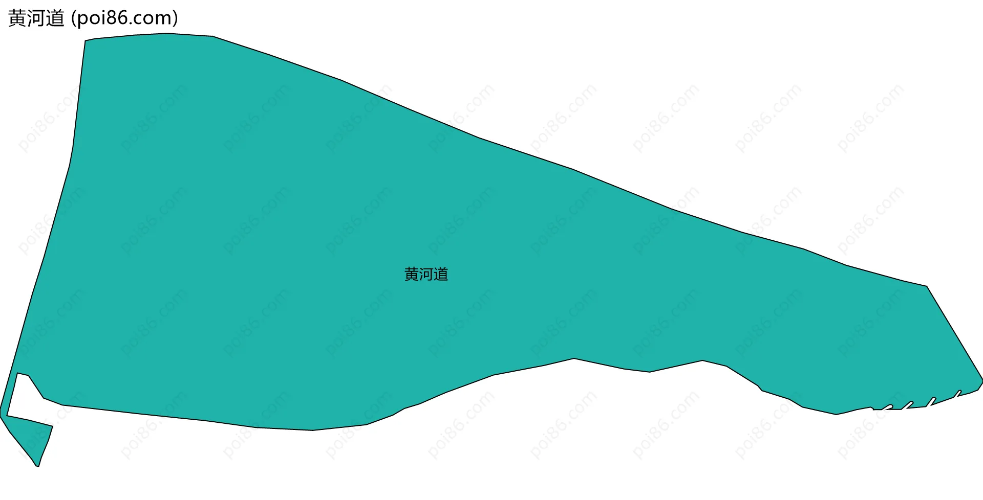 黄河道边界地图
