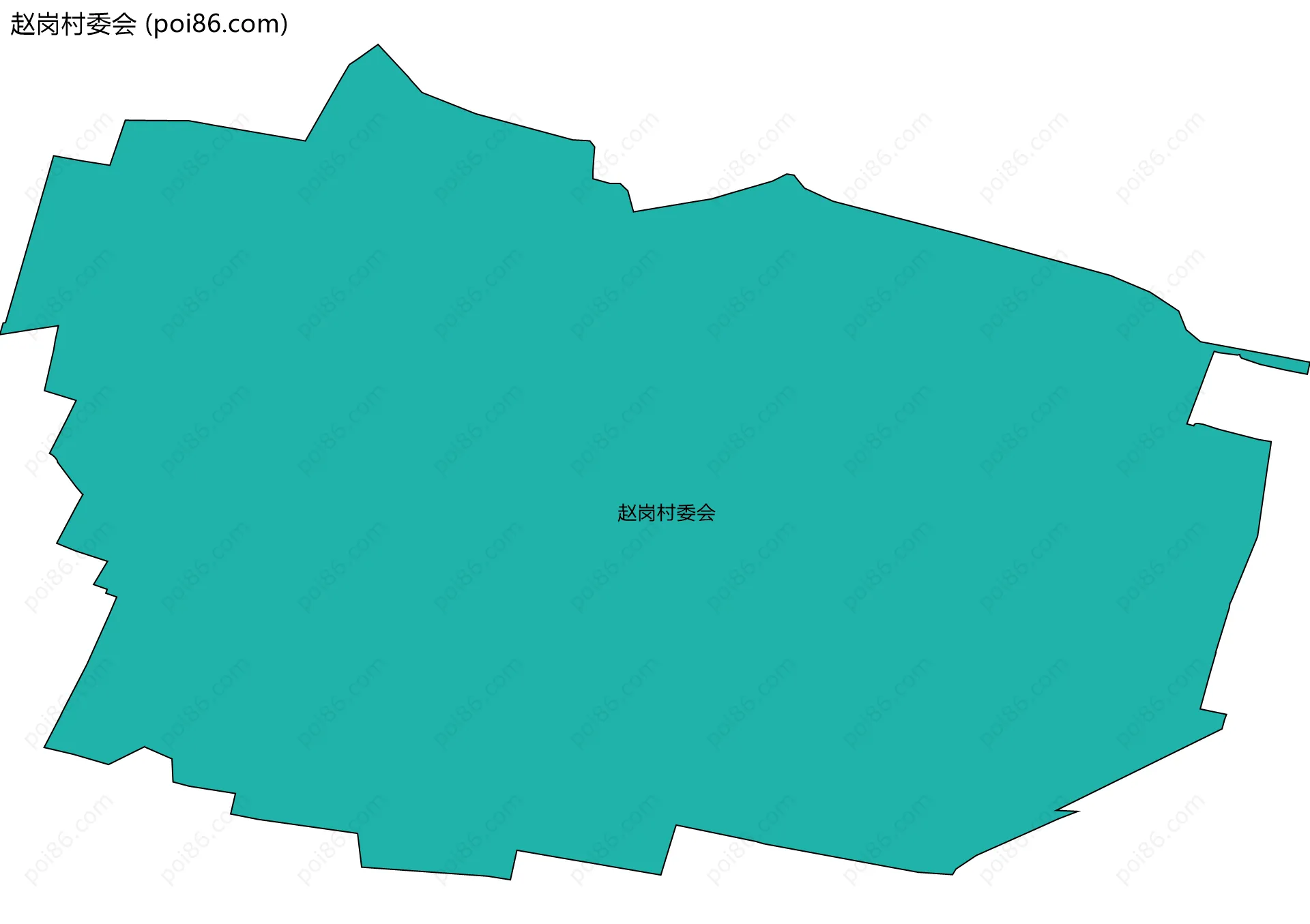 赵岗村委会边界地图