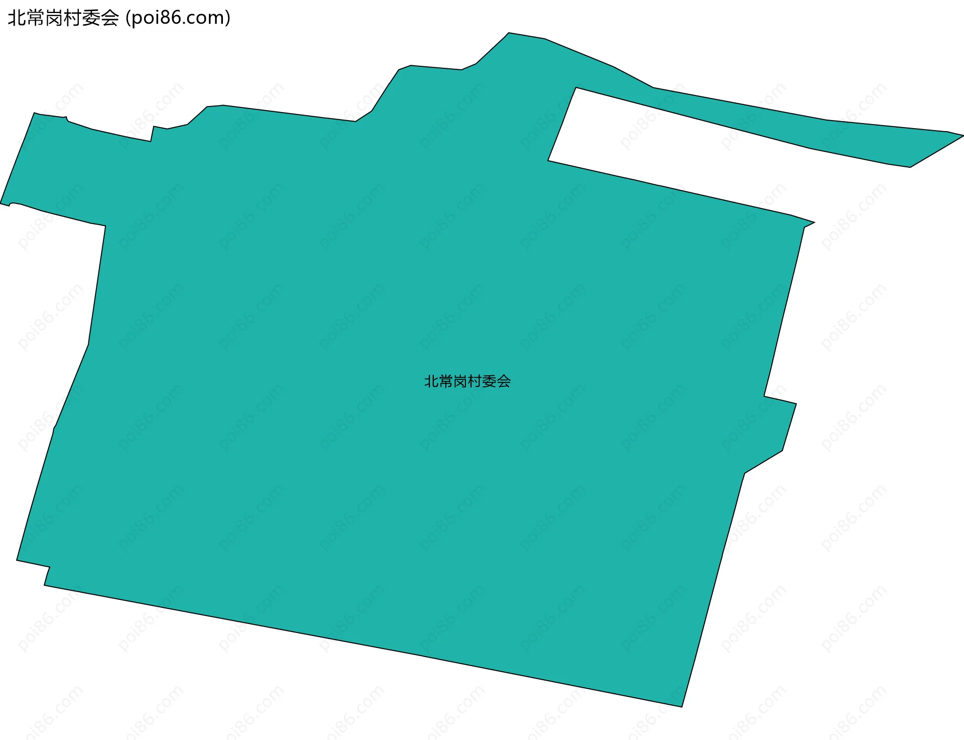 北常岗村委会边界地图