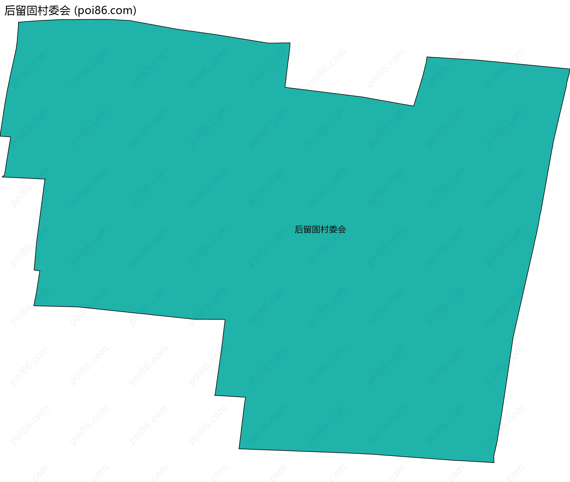 后留固村委会边界地图