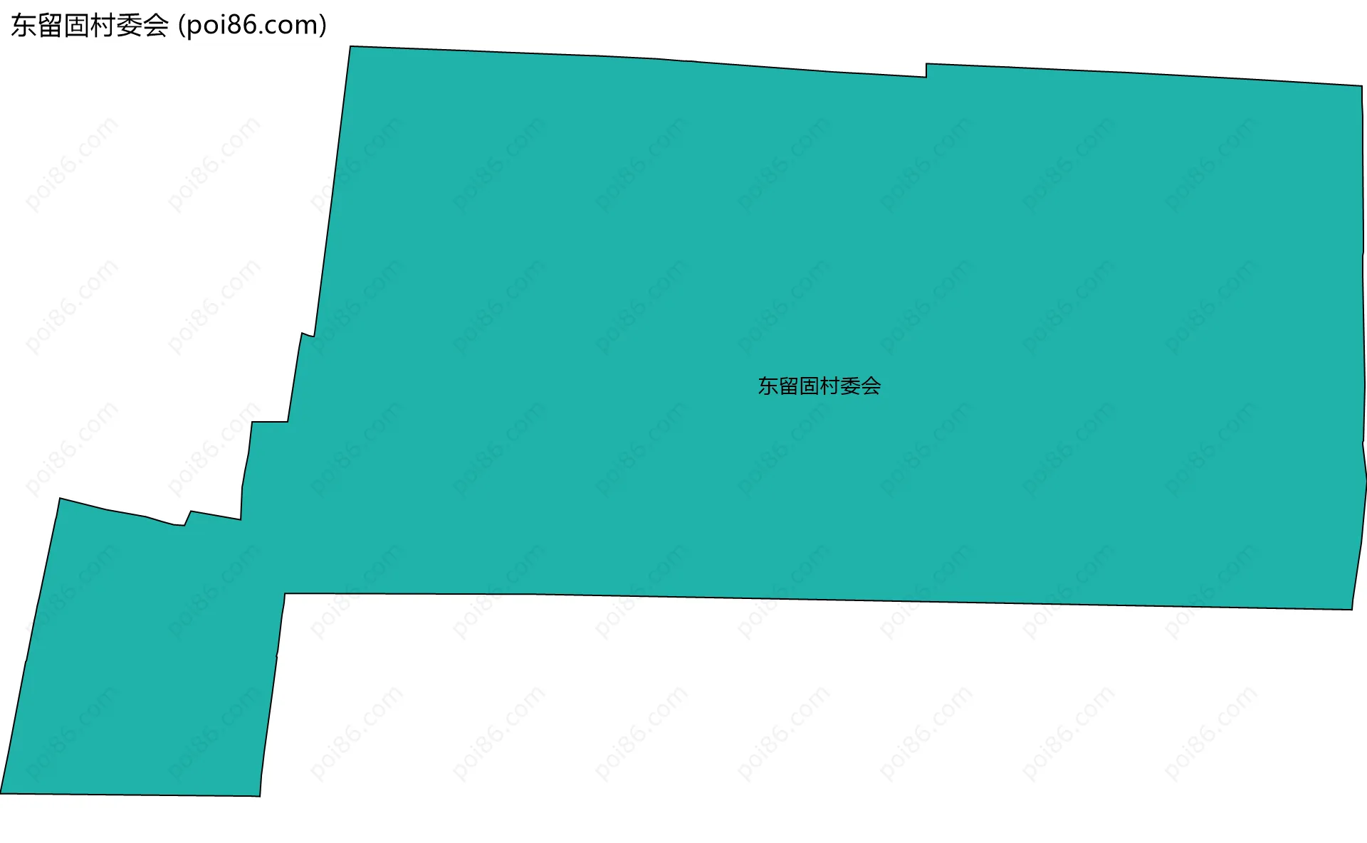 东留固村委会边界地图