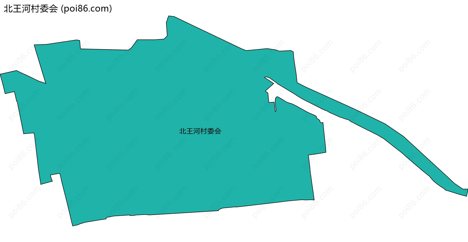 北王河村委会边界地图