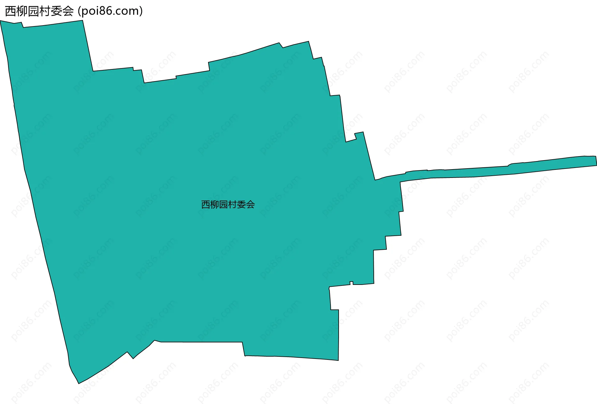 西柳园村委会边界地图