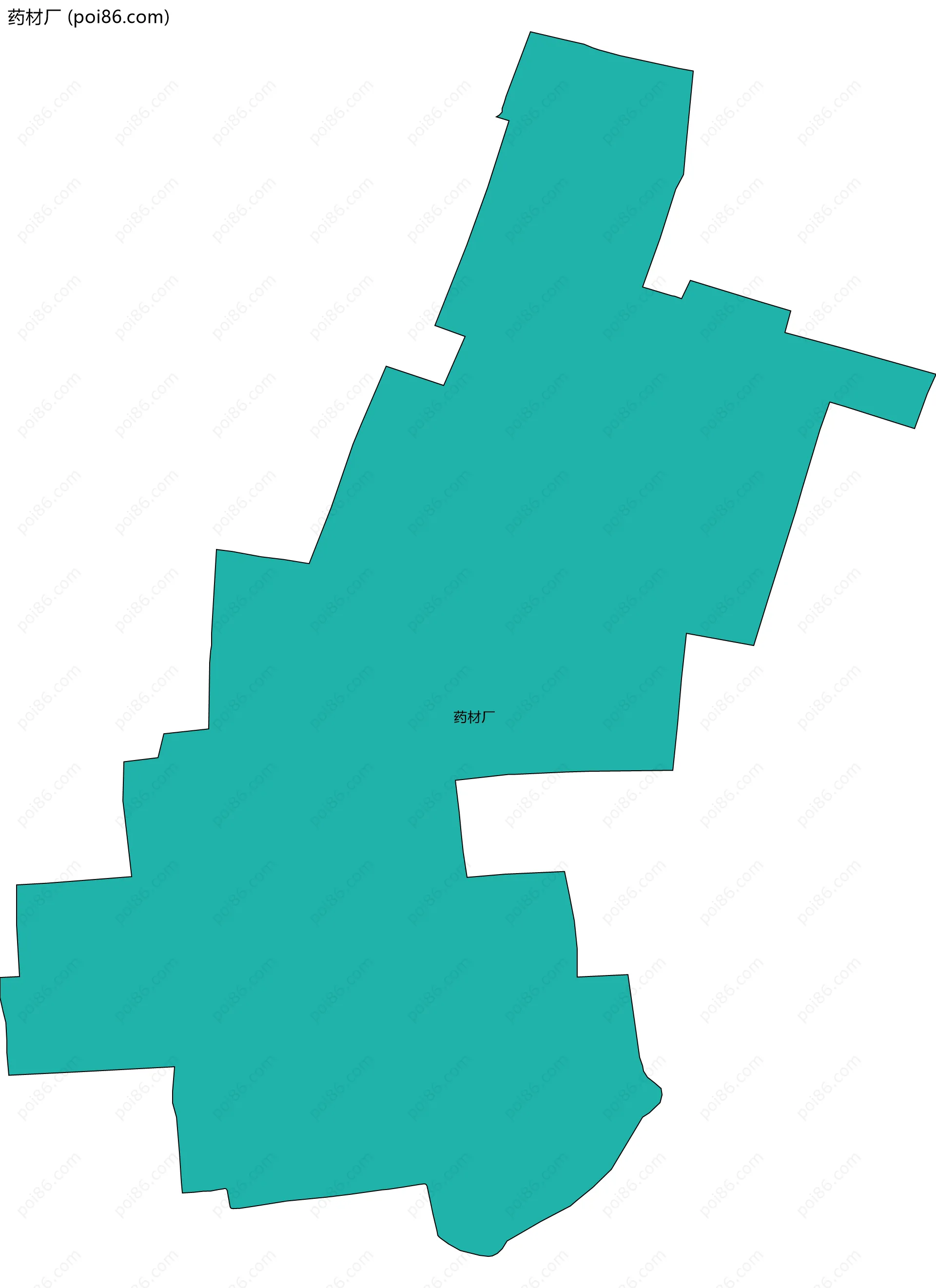 药材厂边界地图