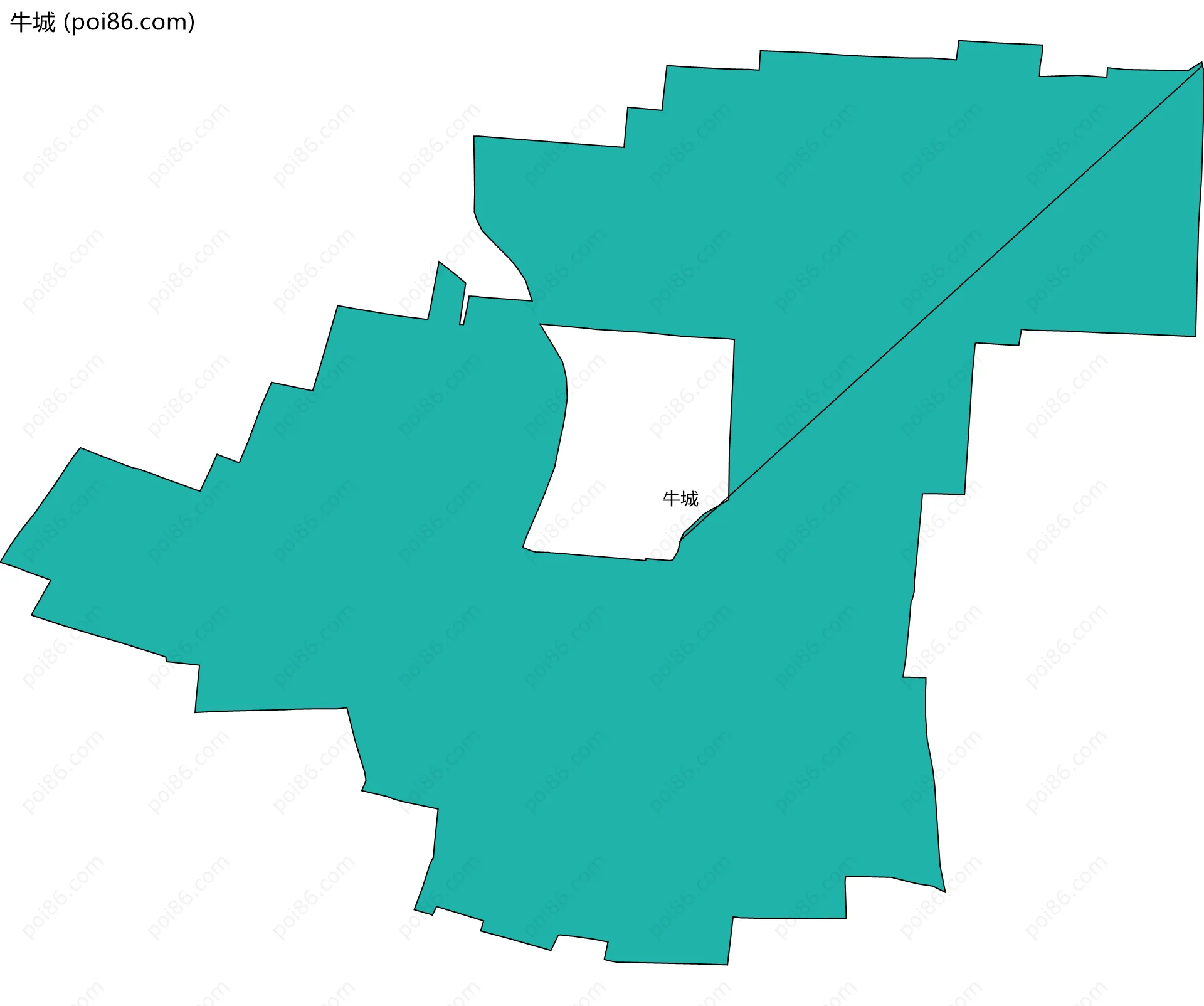 牛城边界地图