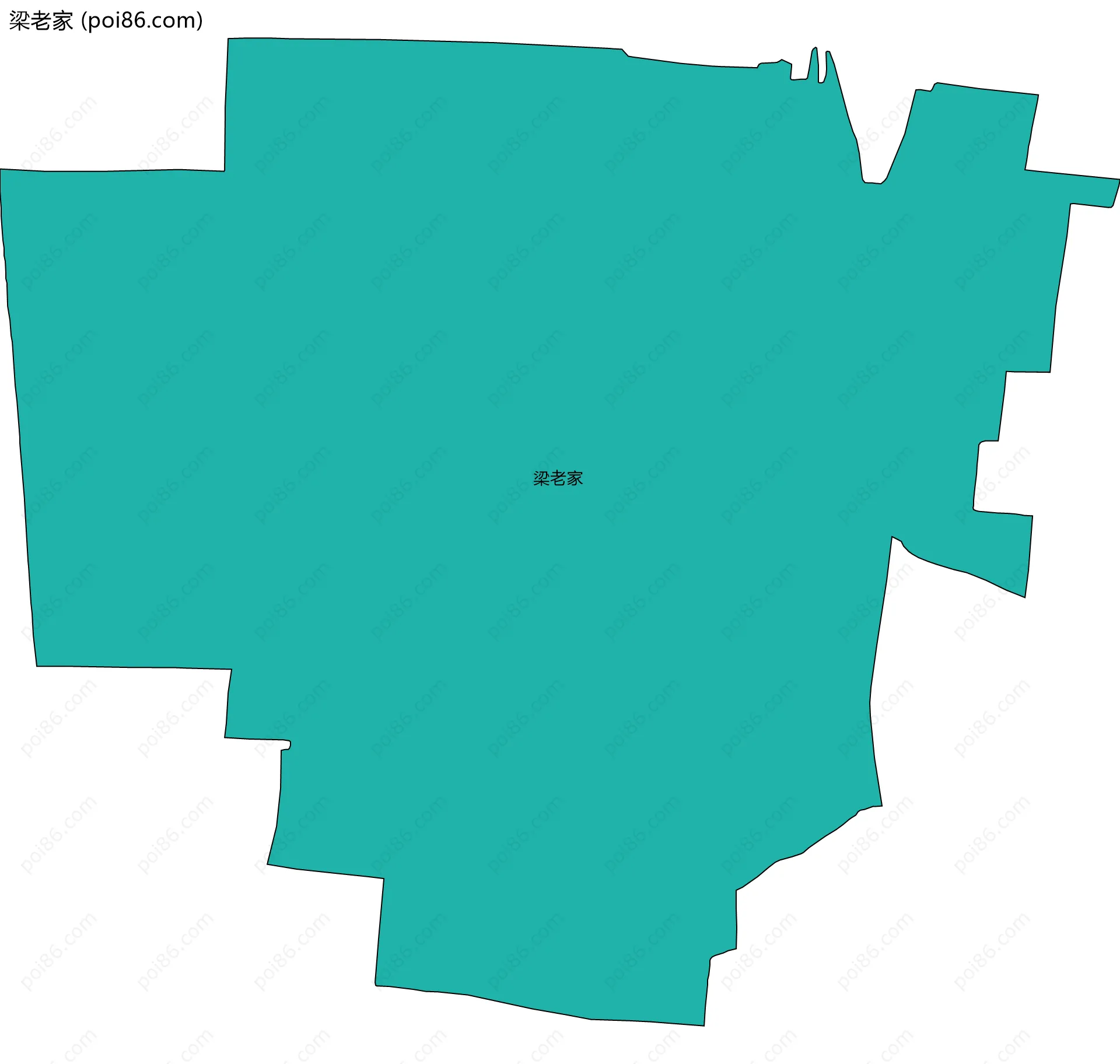 梁老家边界地图