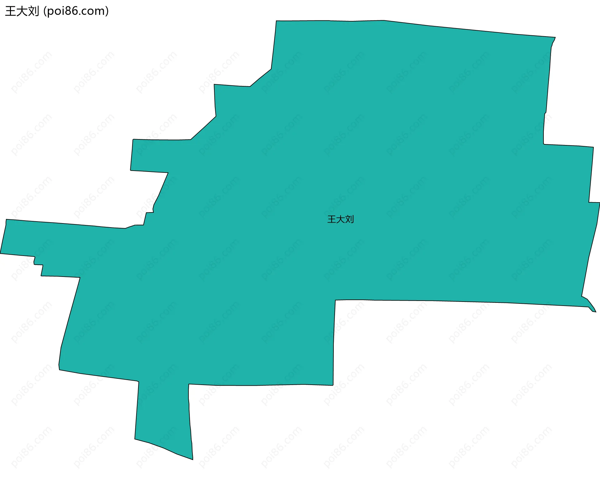 王大刘边界地图