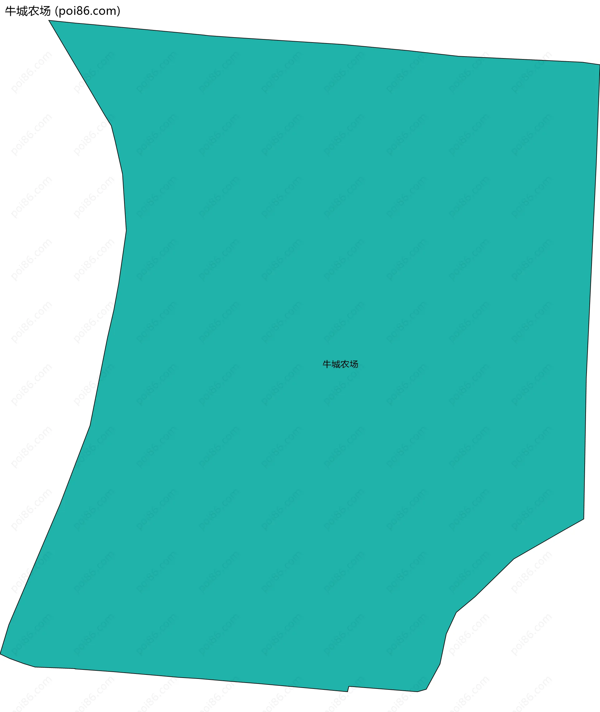 牛城农场边界地图