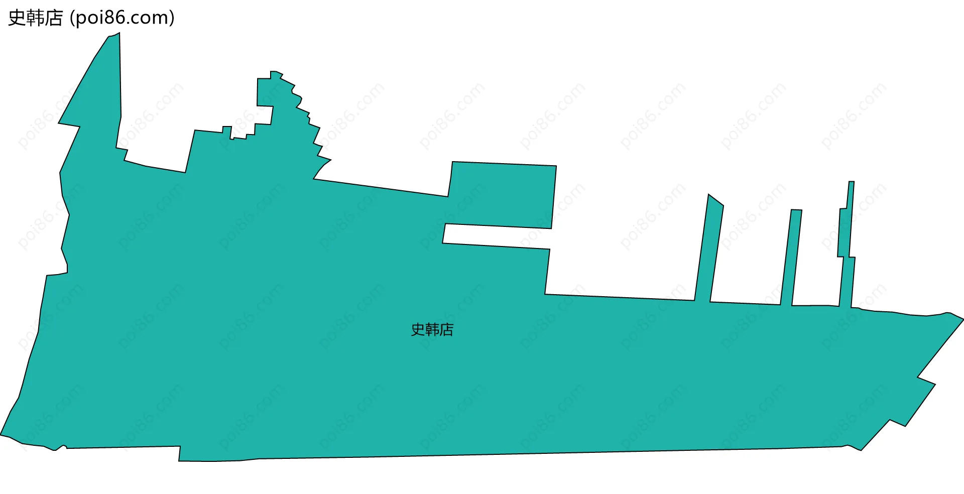 史韩店边界地图