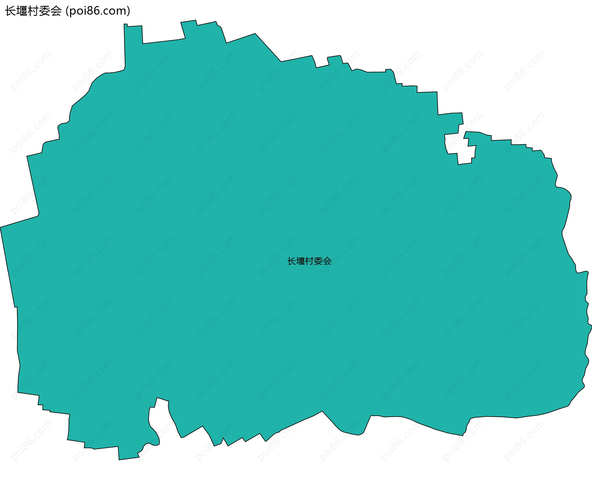 长堰村委会边界地图