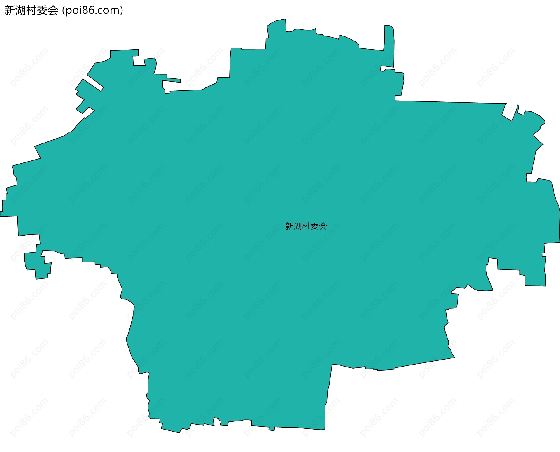 新湖村委会边界地图