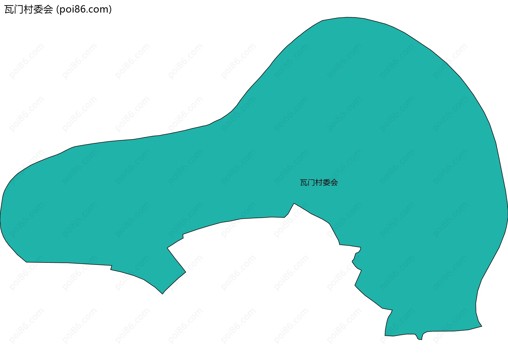 瓦门村委会边界地图