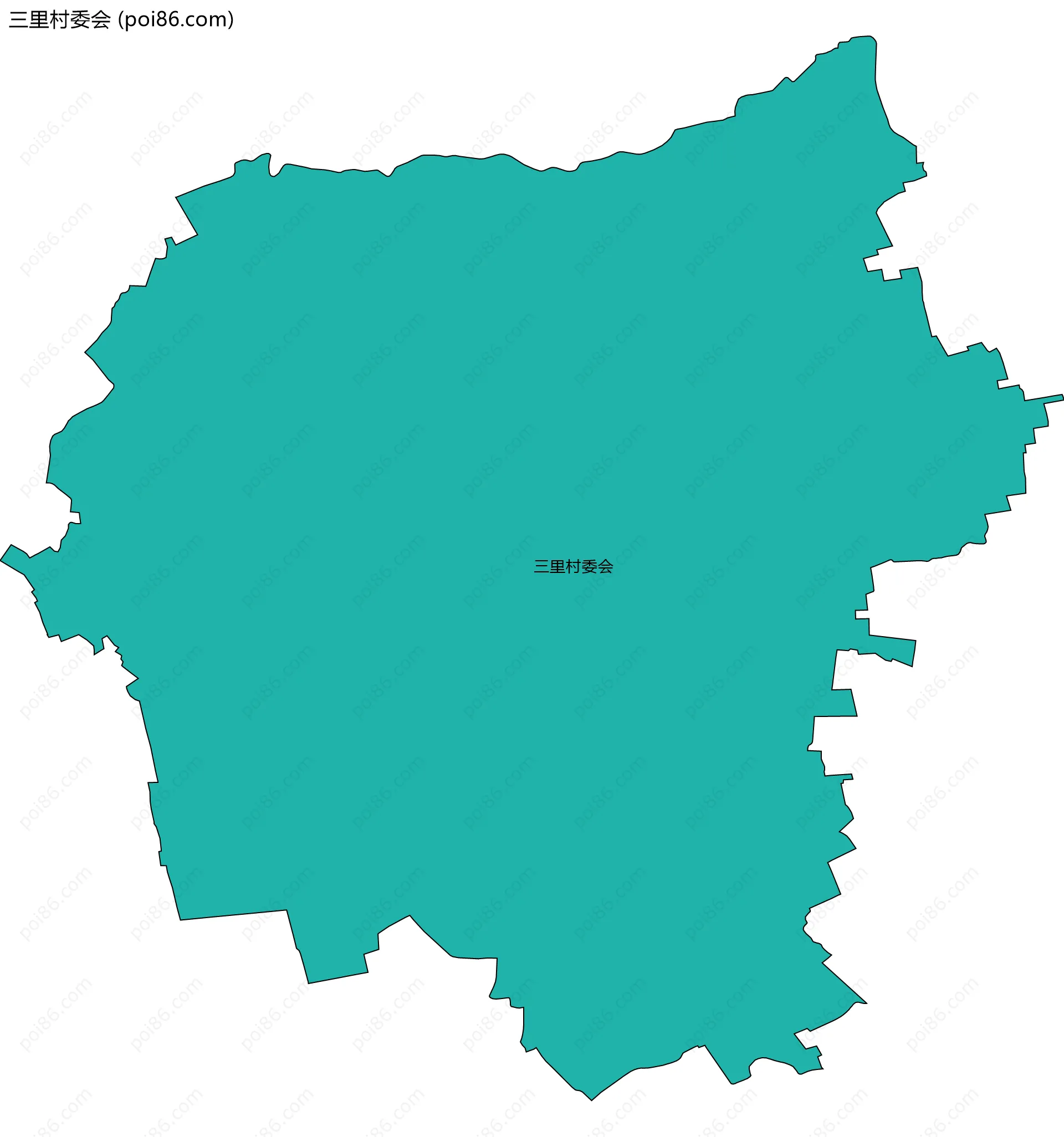 三里村委会边界地图