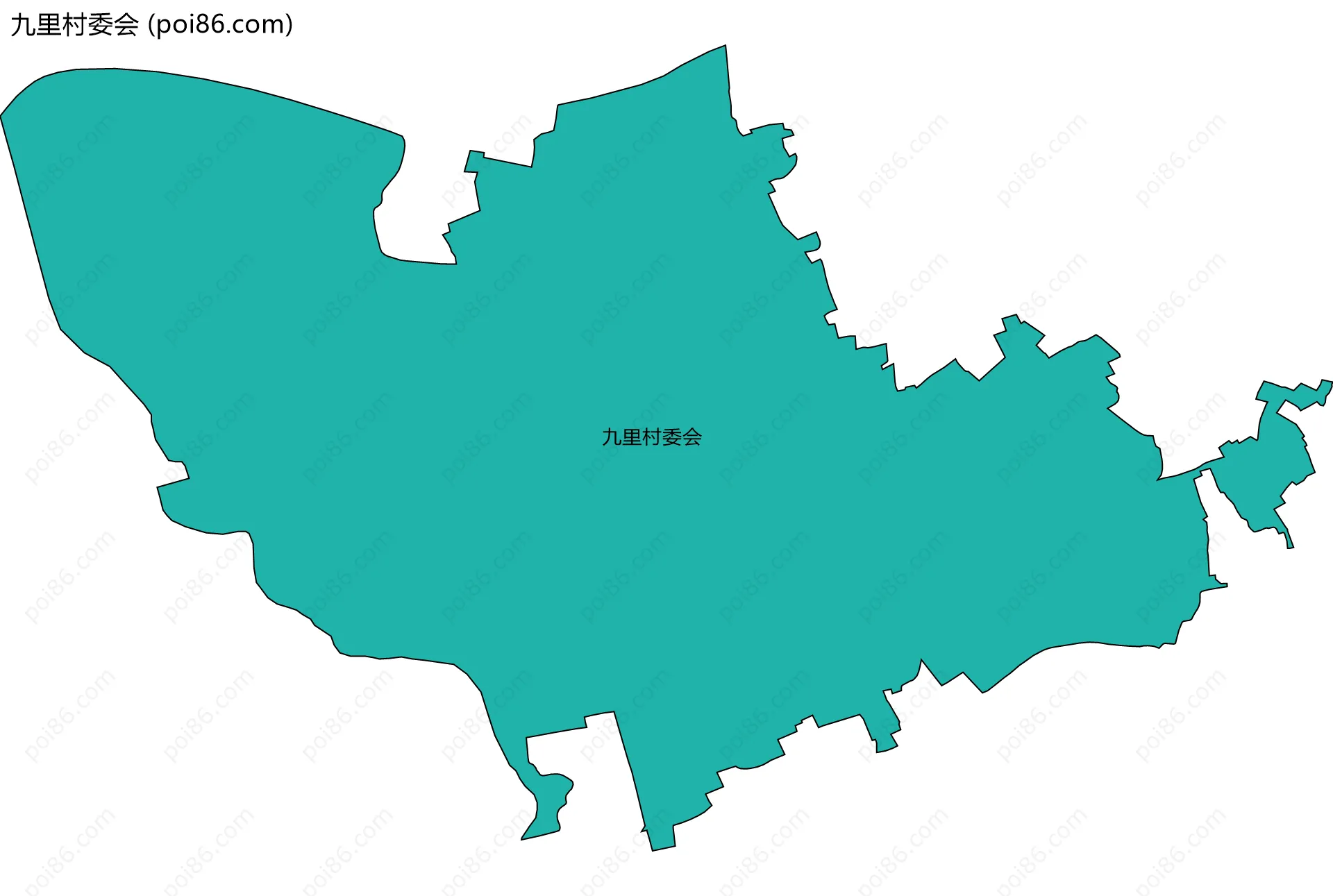 九里村委会边界地图