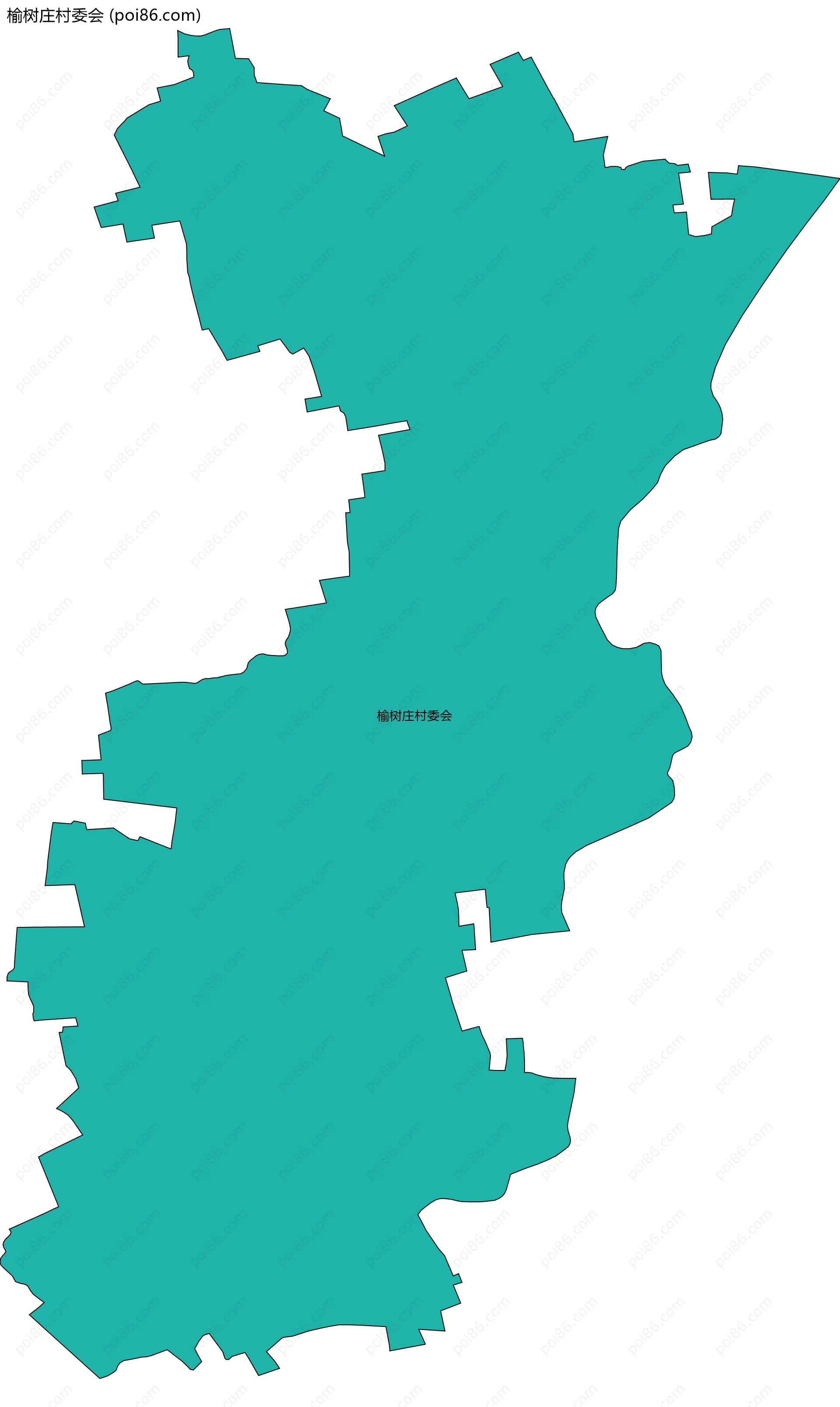 榆树庄村委会边界地图