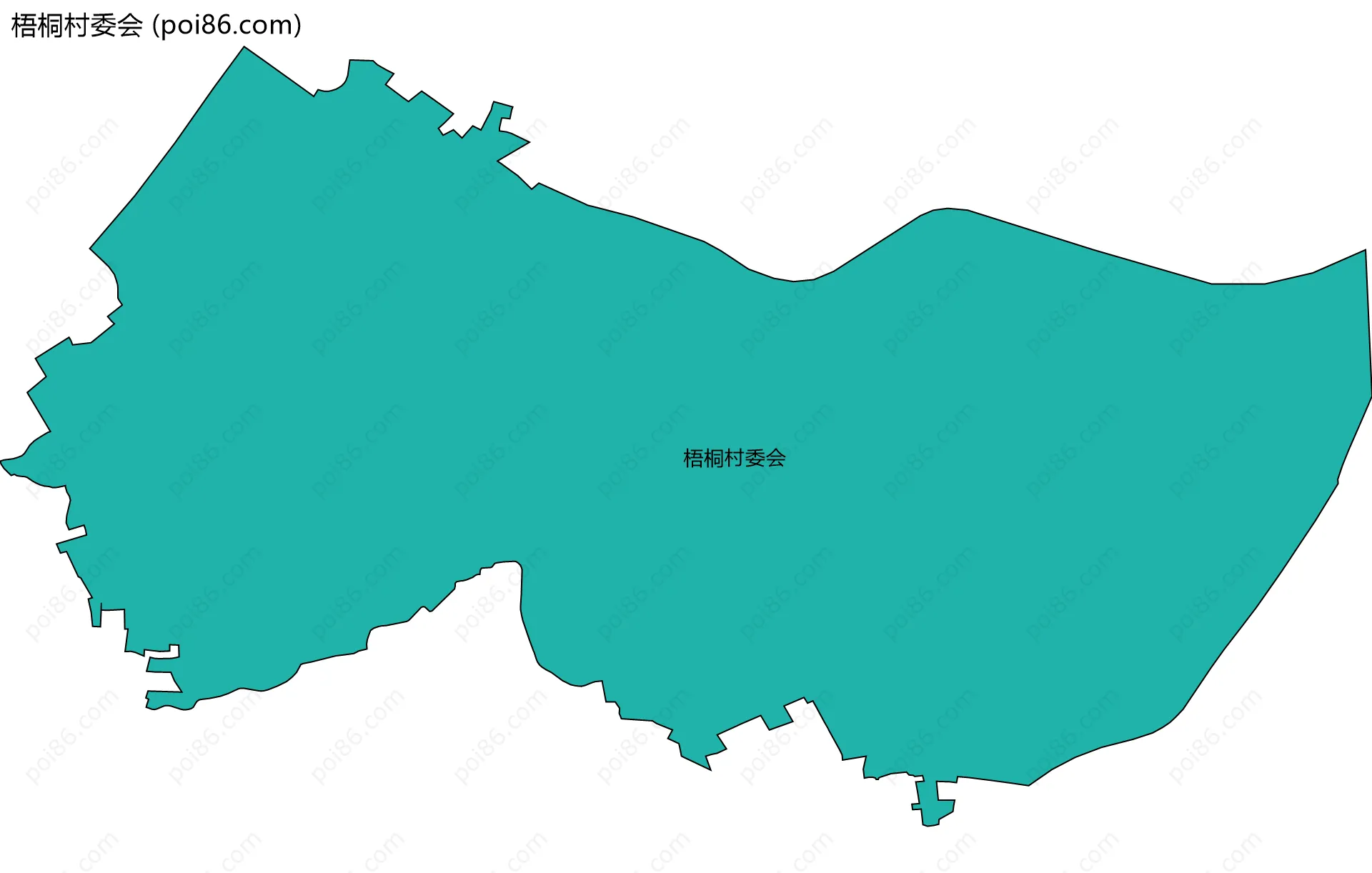 梧桐村委会边界地图