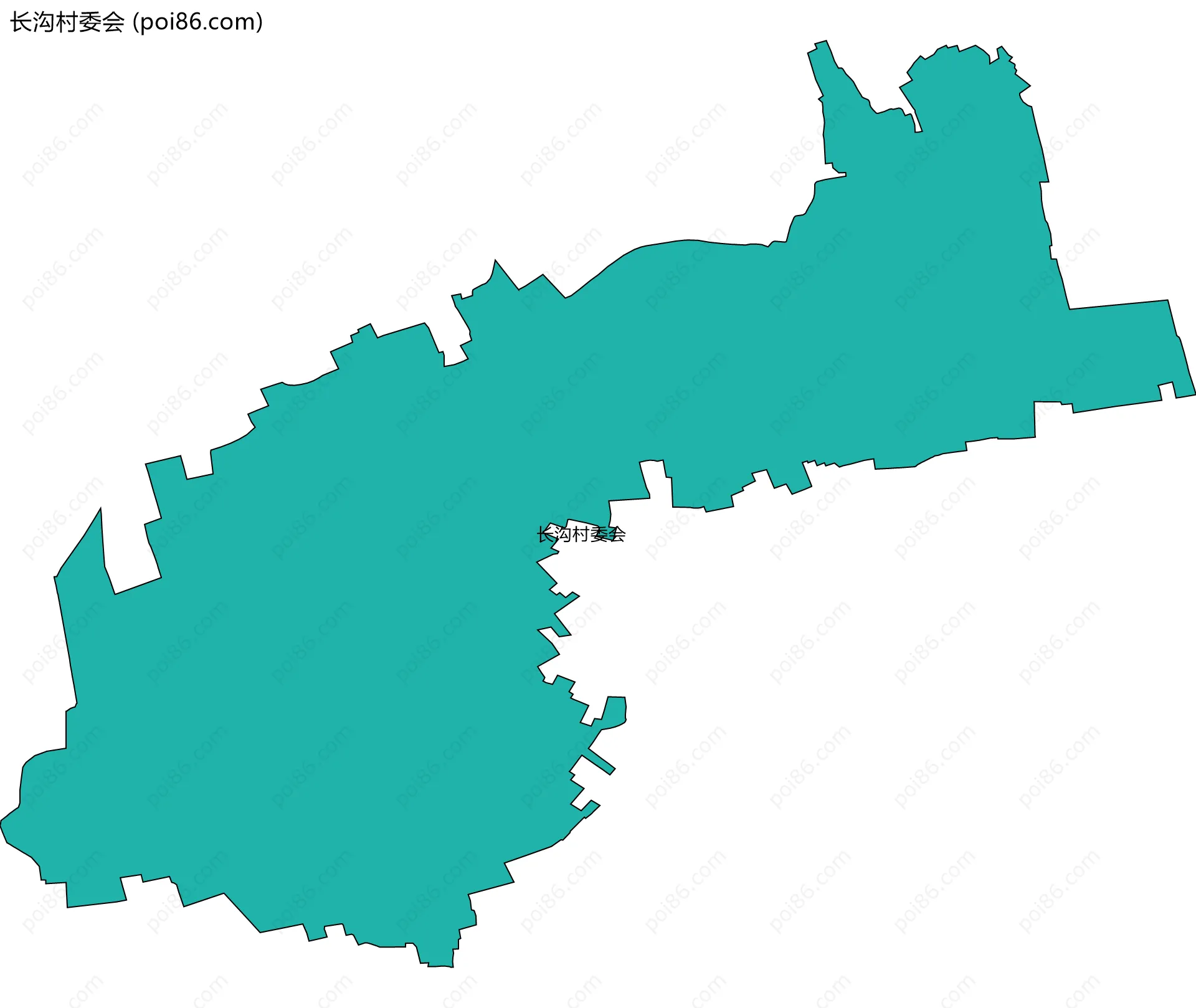 长沟村委会边界地图
