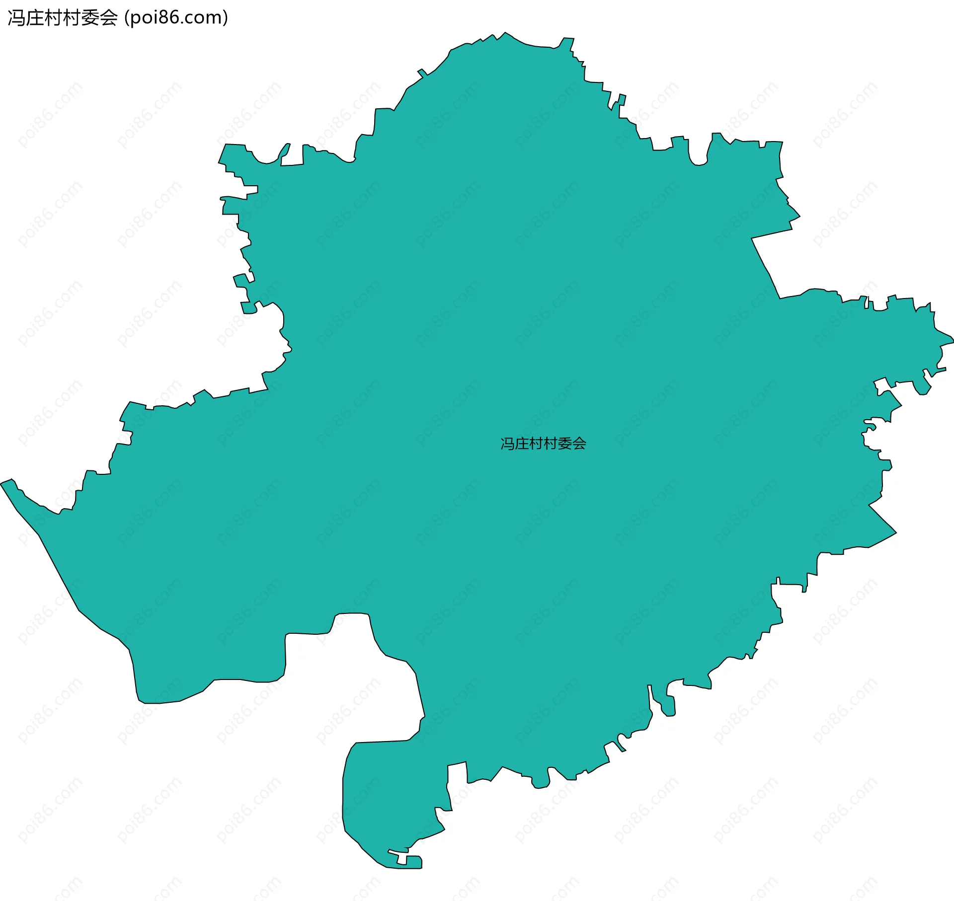 冯庄村村委会边界地图