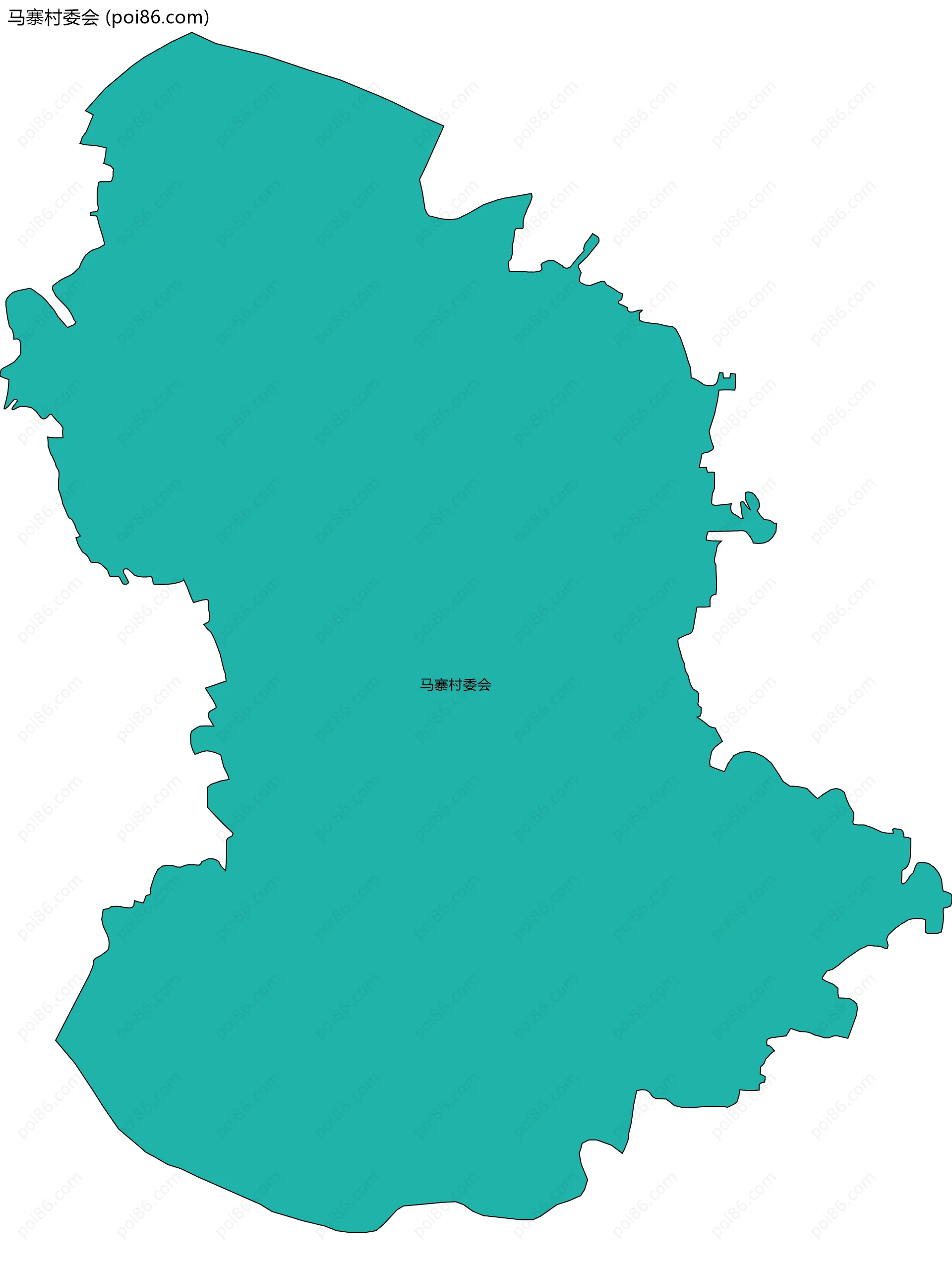 马寨村委会边界地图