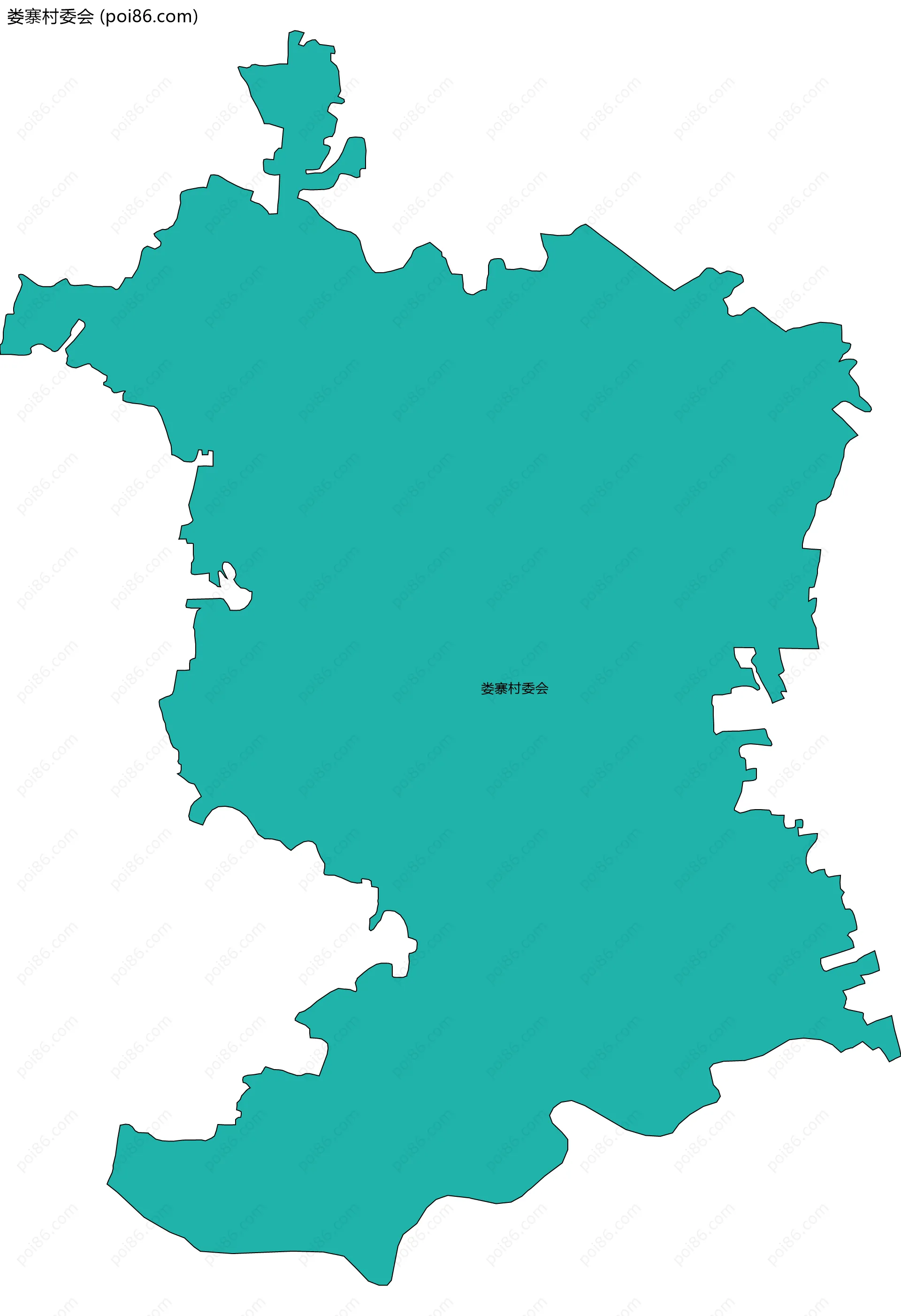 娄寨村委会边界地图