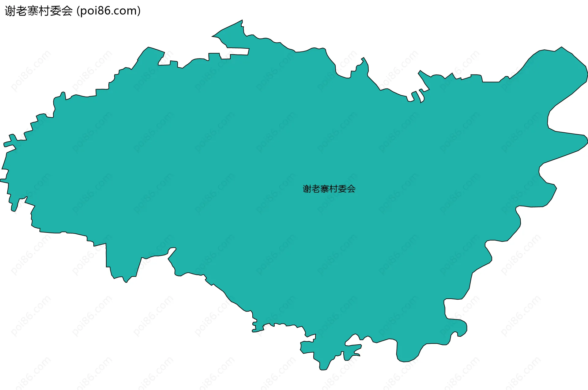 谢老寨村委会边界地图