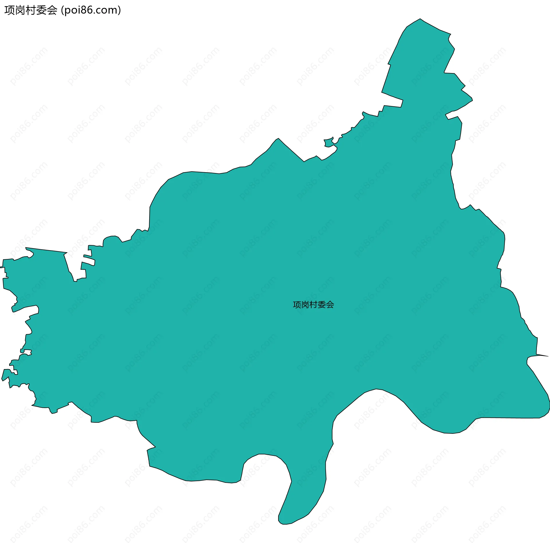 项岗村委会边界地图