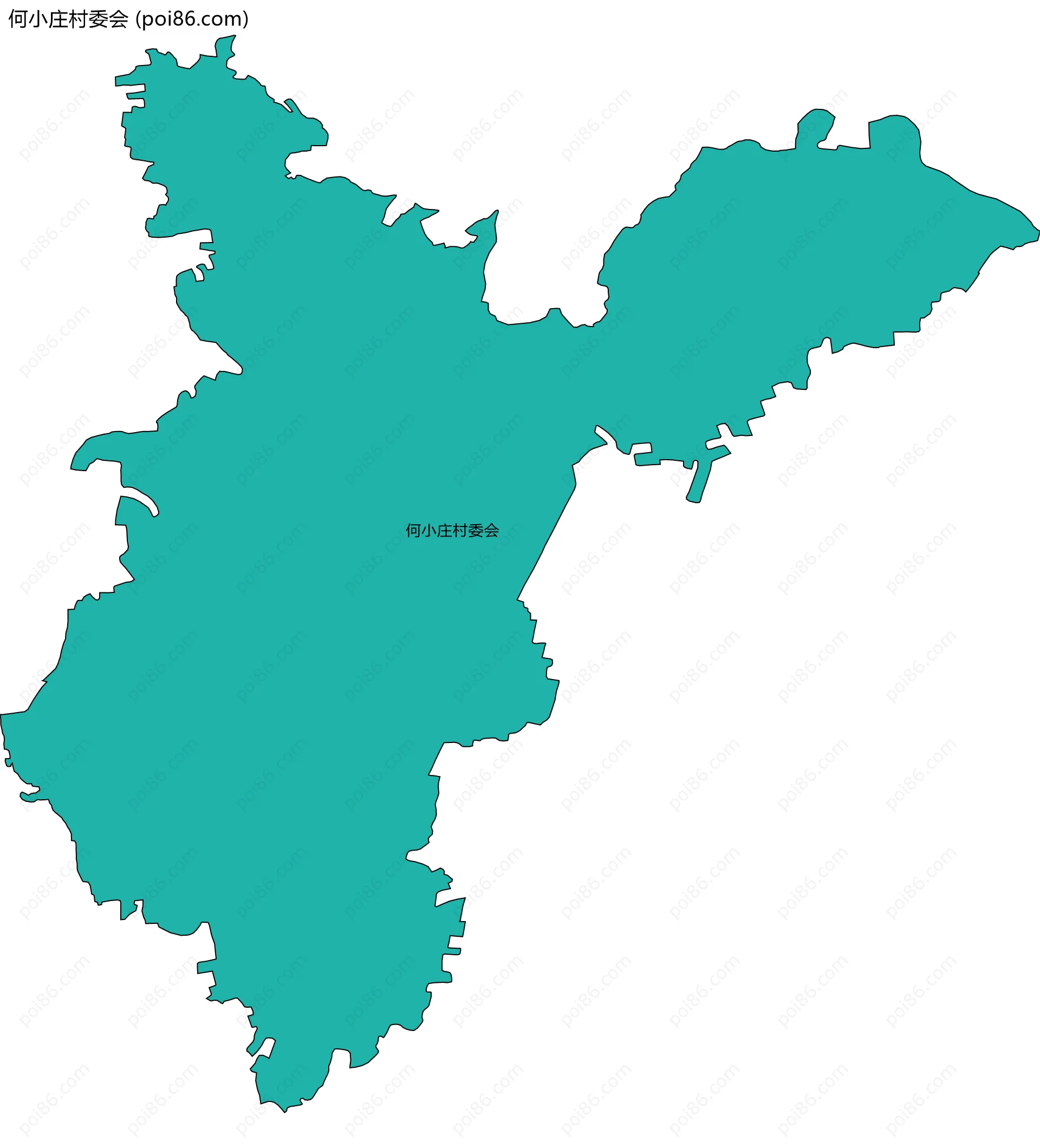 何小庄村委会边界地图