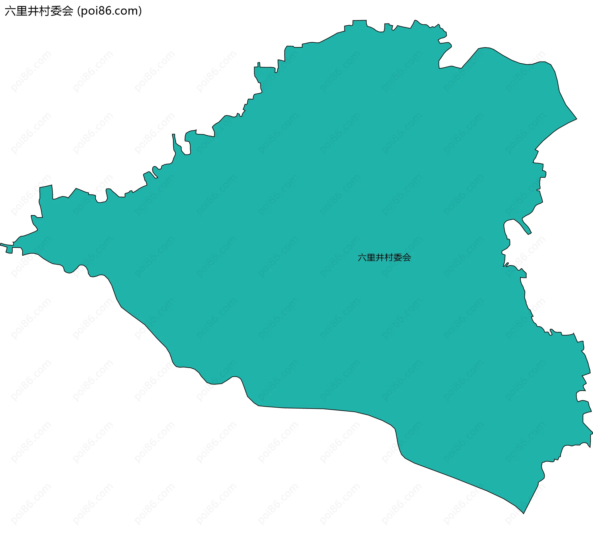 六里井村委会边界地图