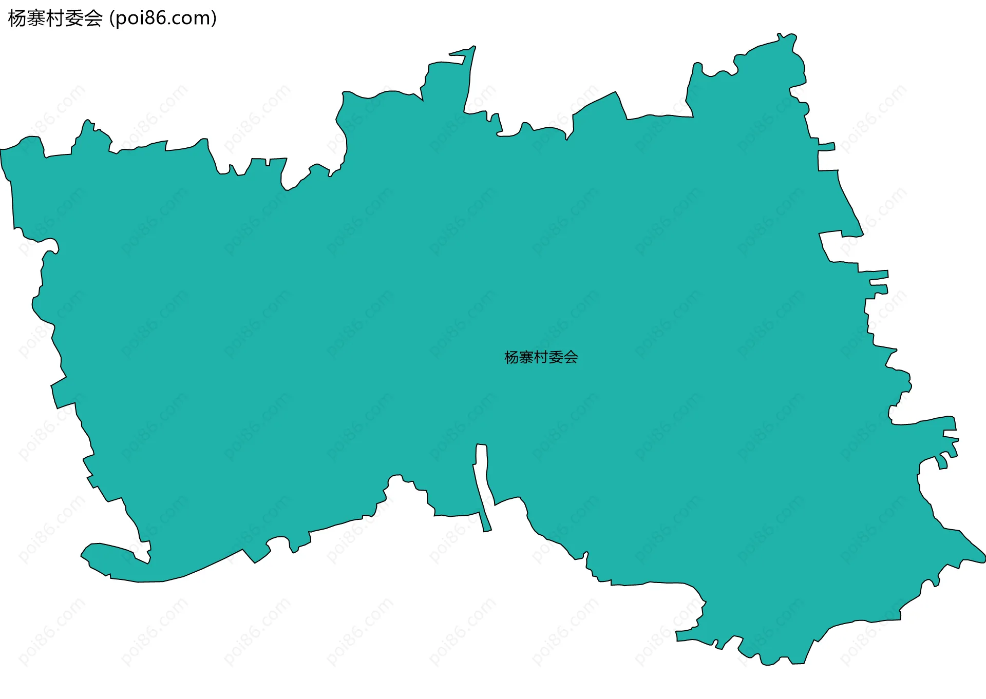 杨寨村委会边界地图