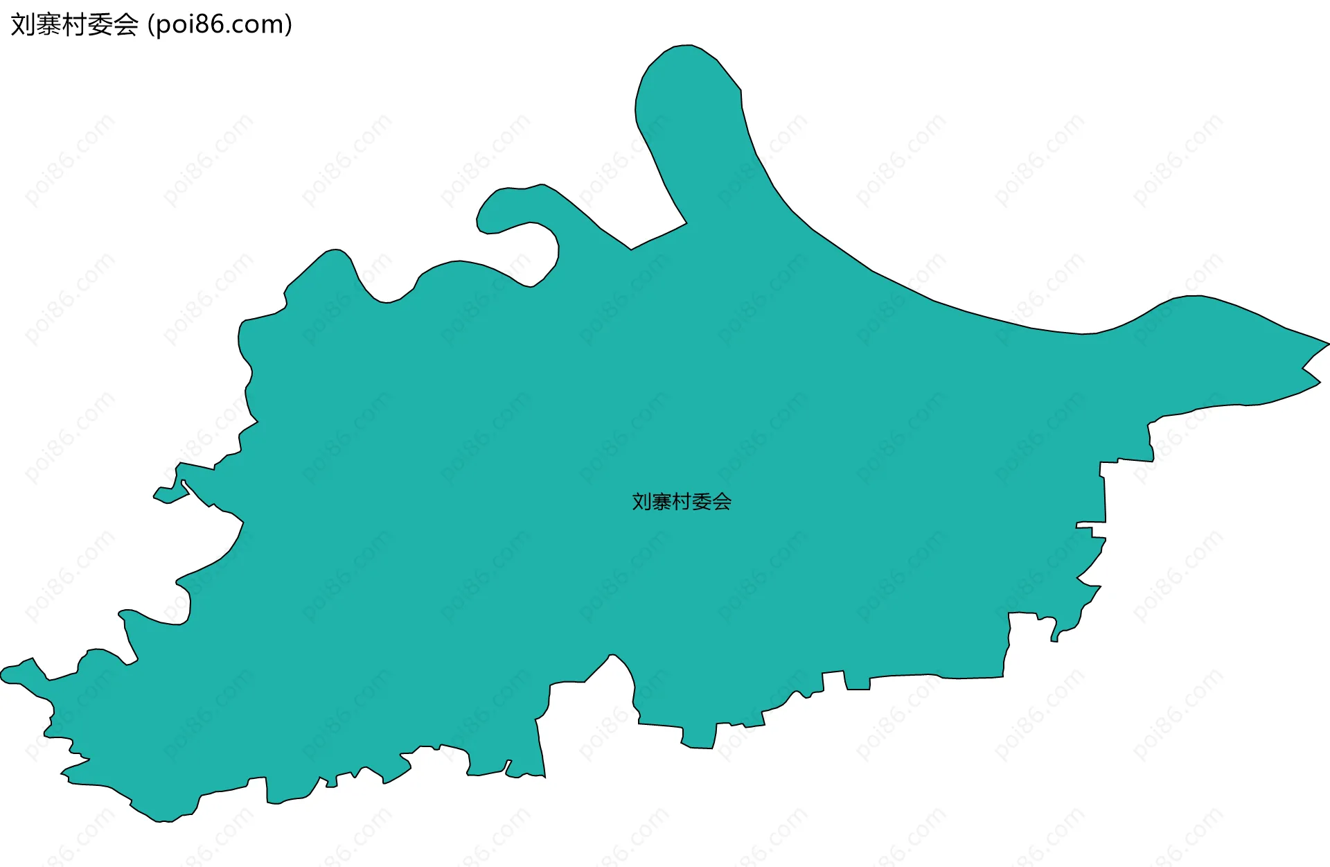 刘寨村委会边界地图
