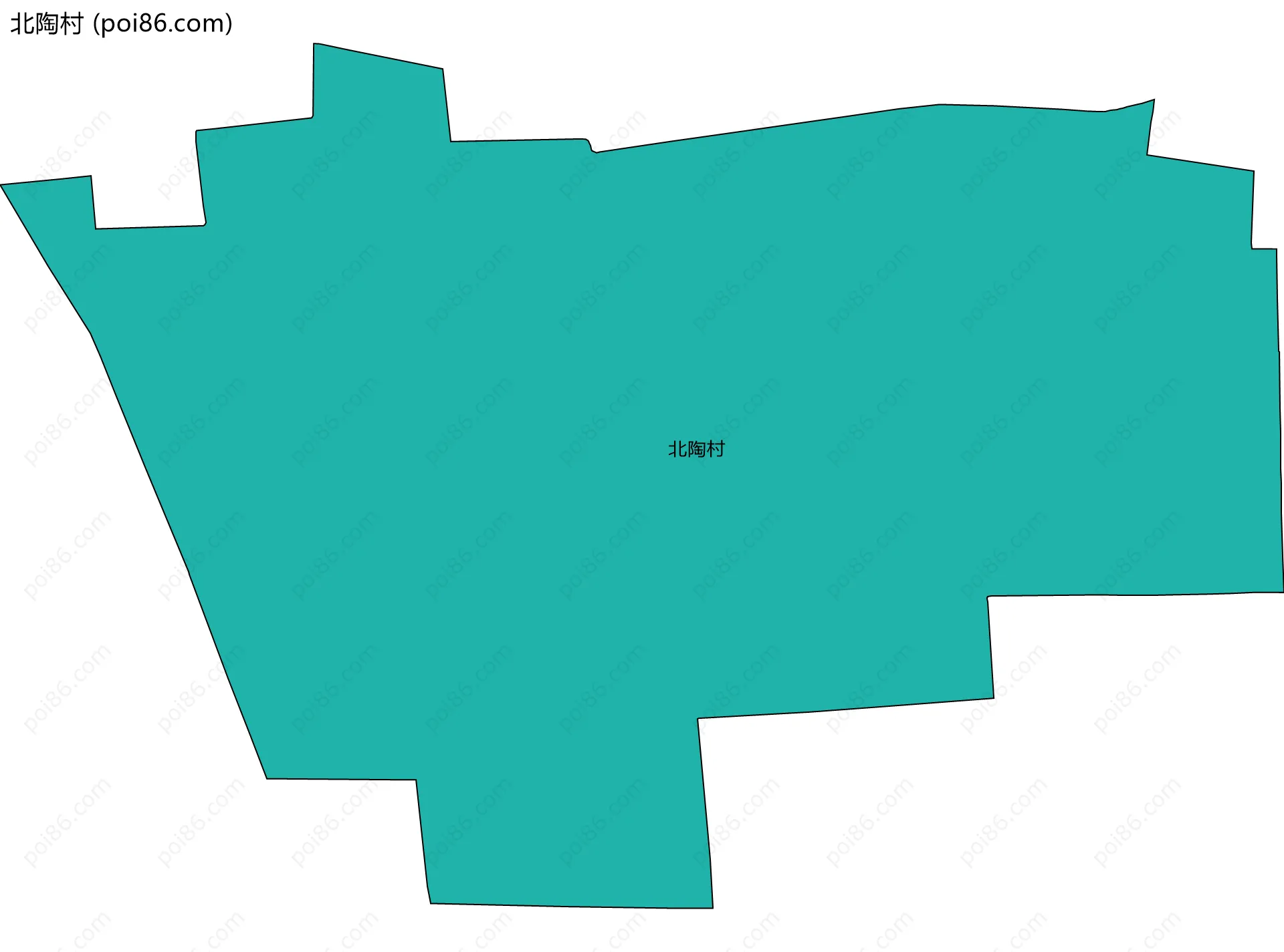 北陶村边界地图