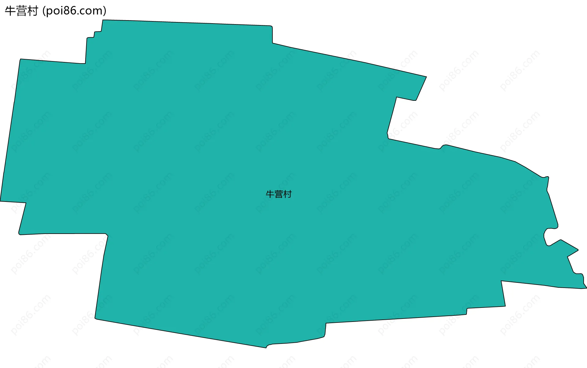 牛营村边界地图