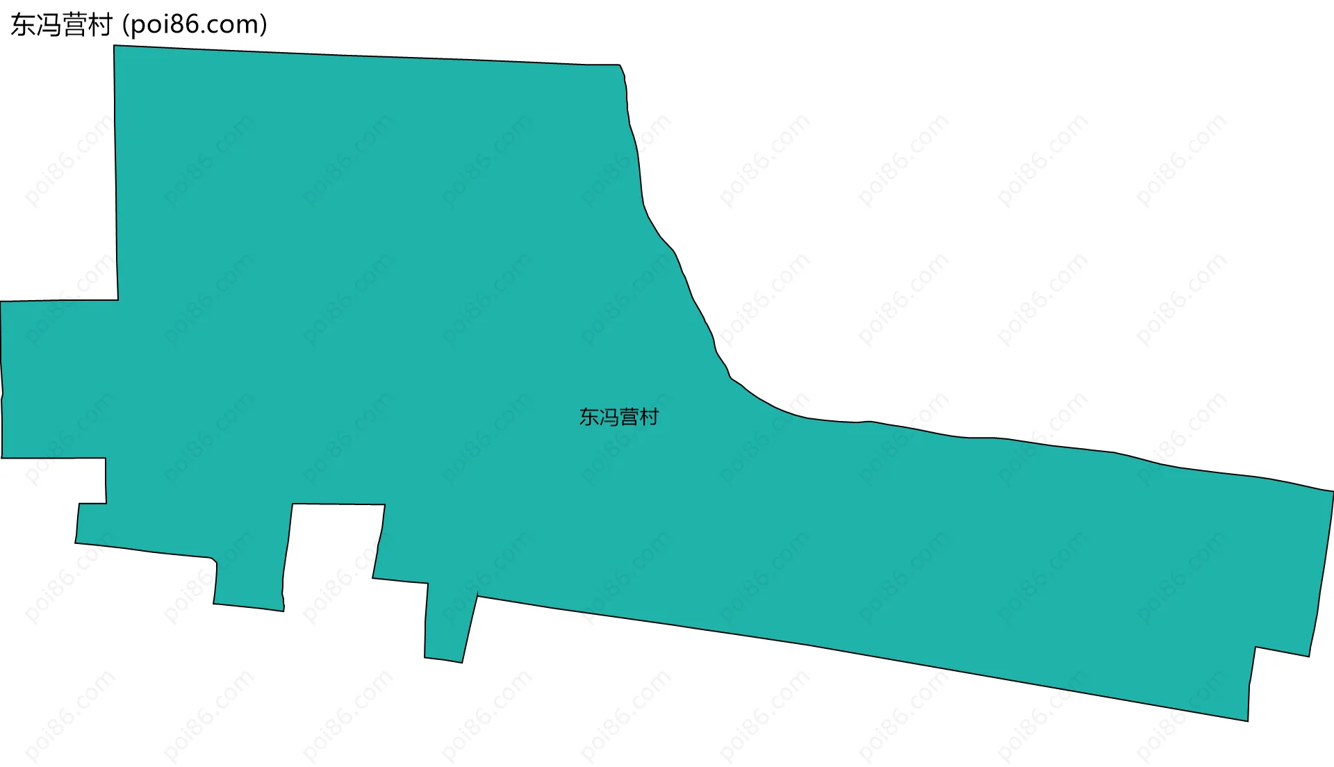 东冯营村边界地图