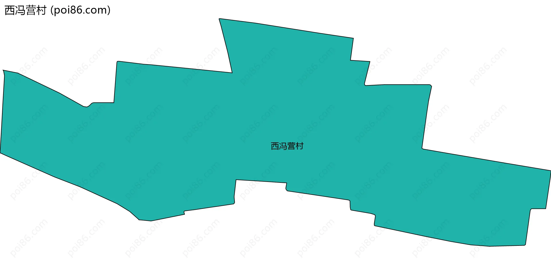 西冯营村边界地图