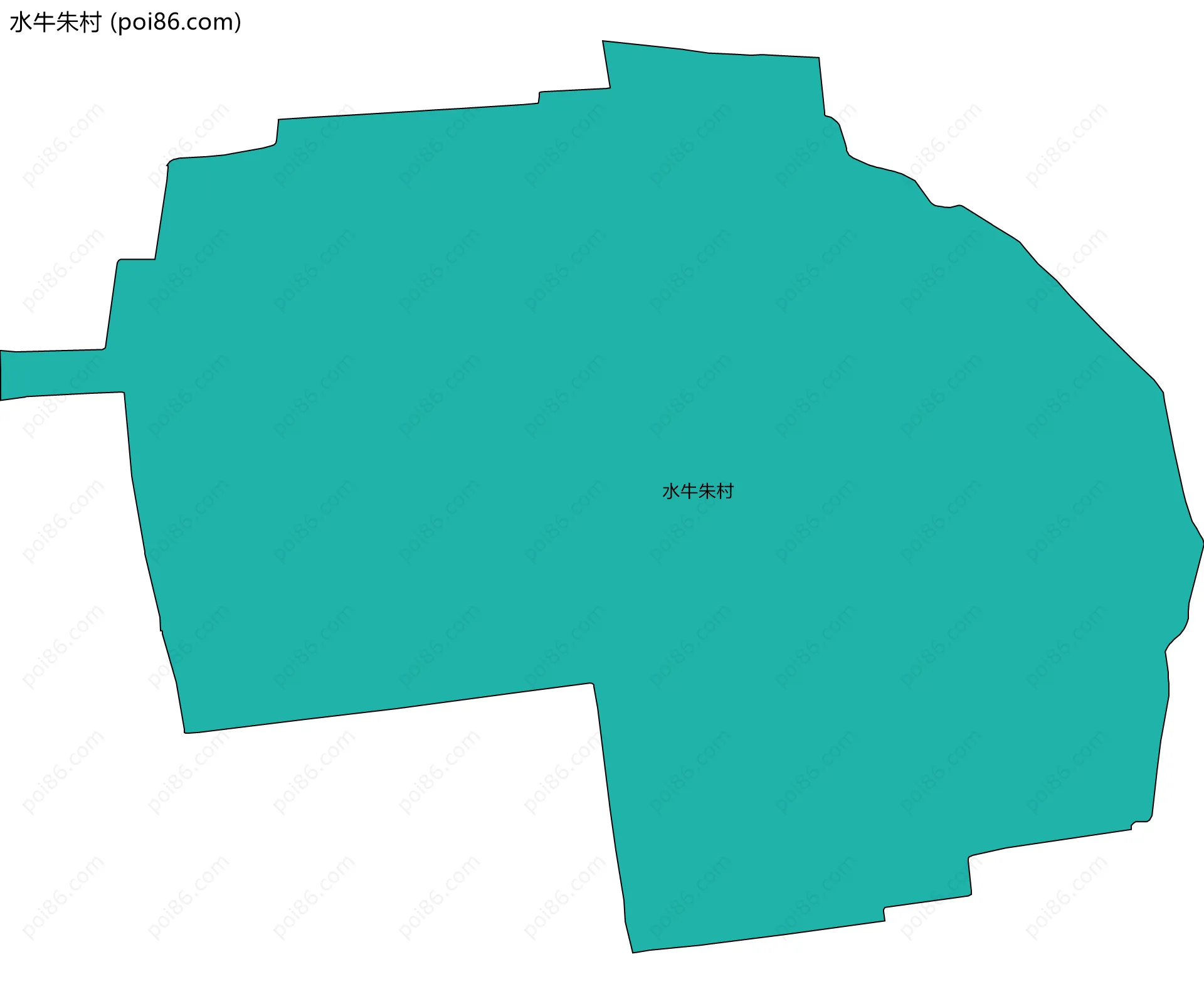 水牛朱村边界地图