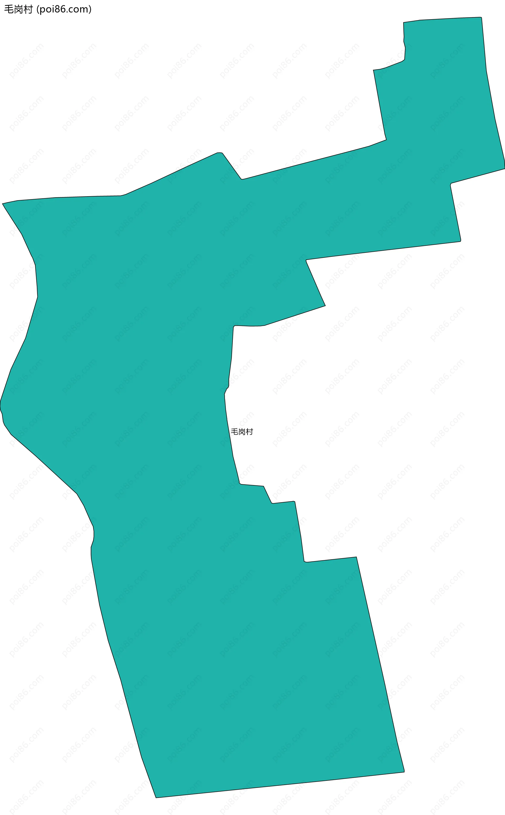 毛岗村边界地图