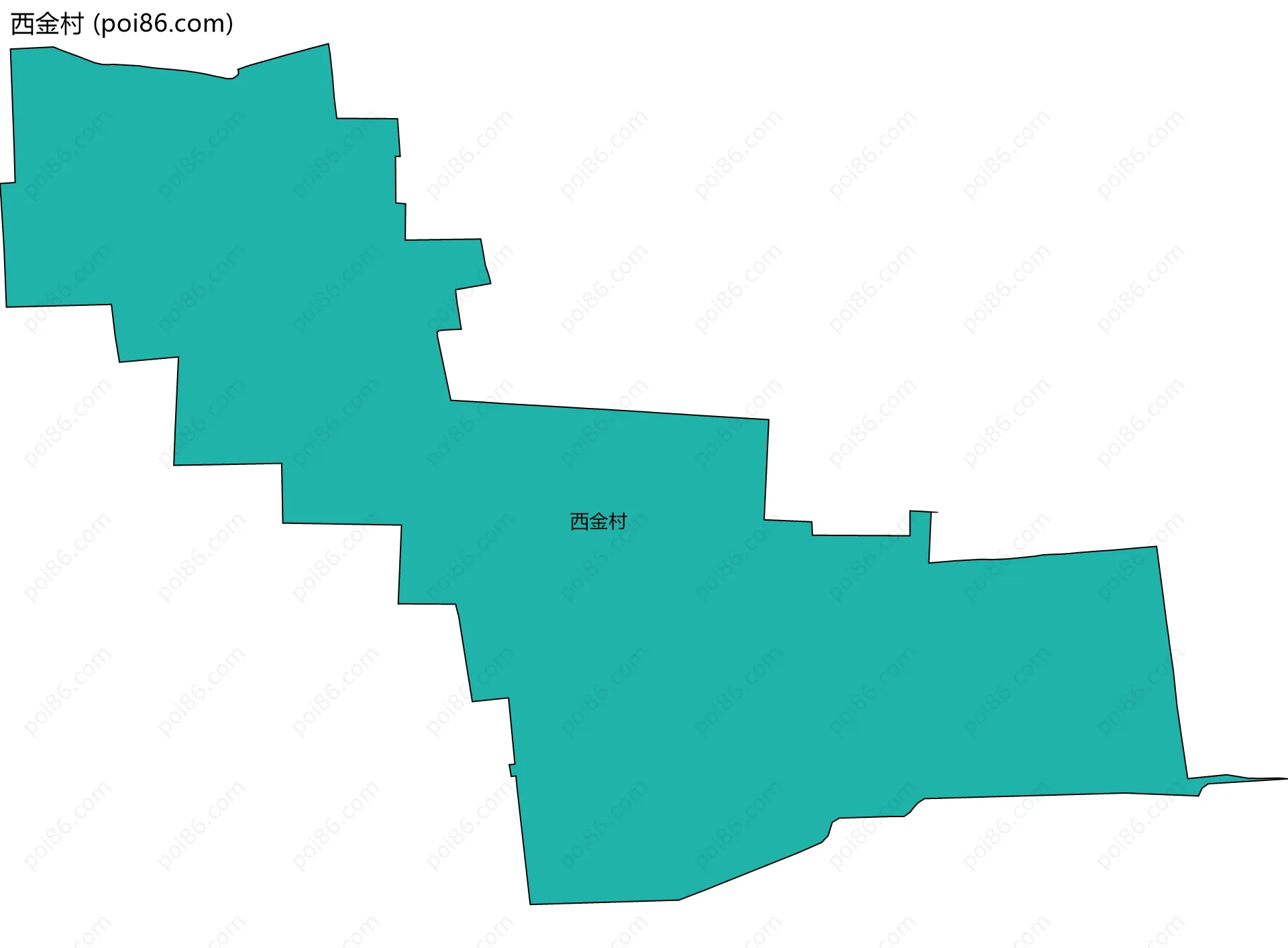 西金村边界地图