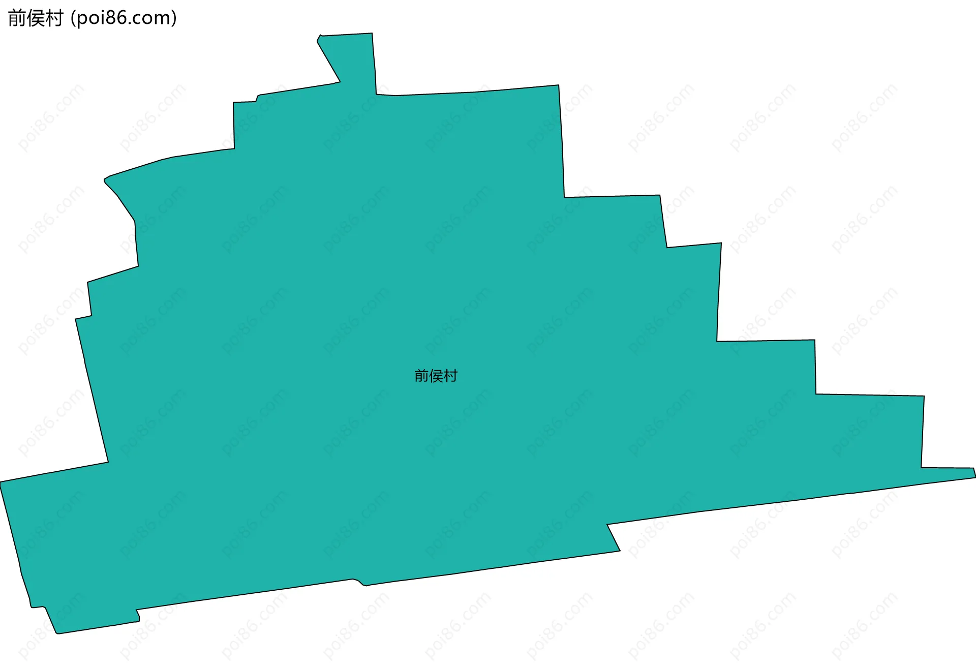 前侯村边界地图