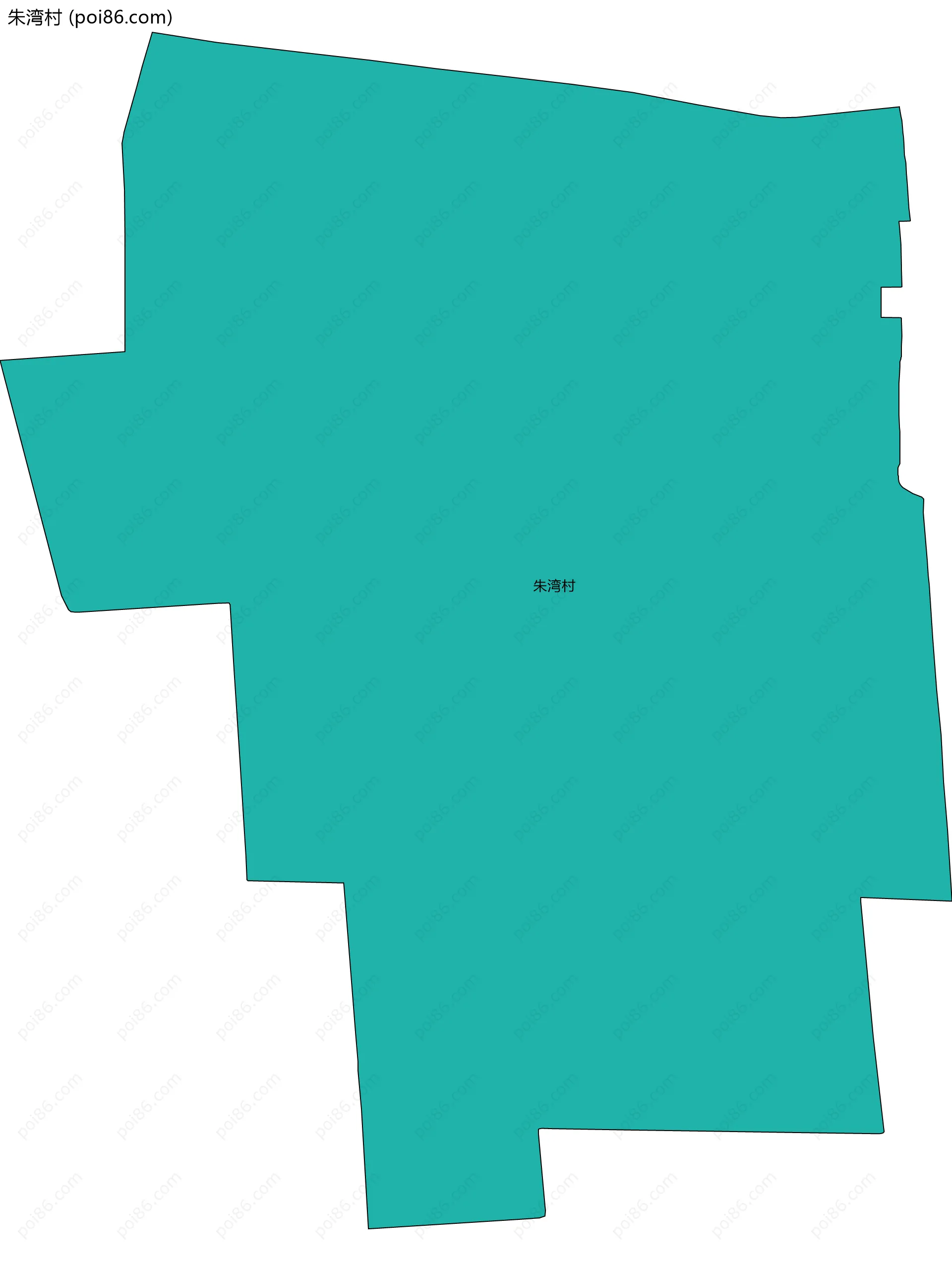 朱湾村边界地图