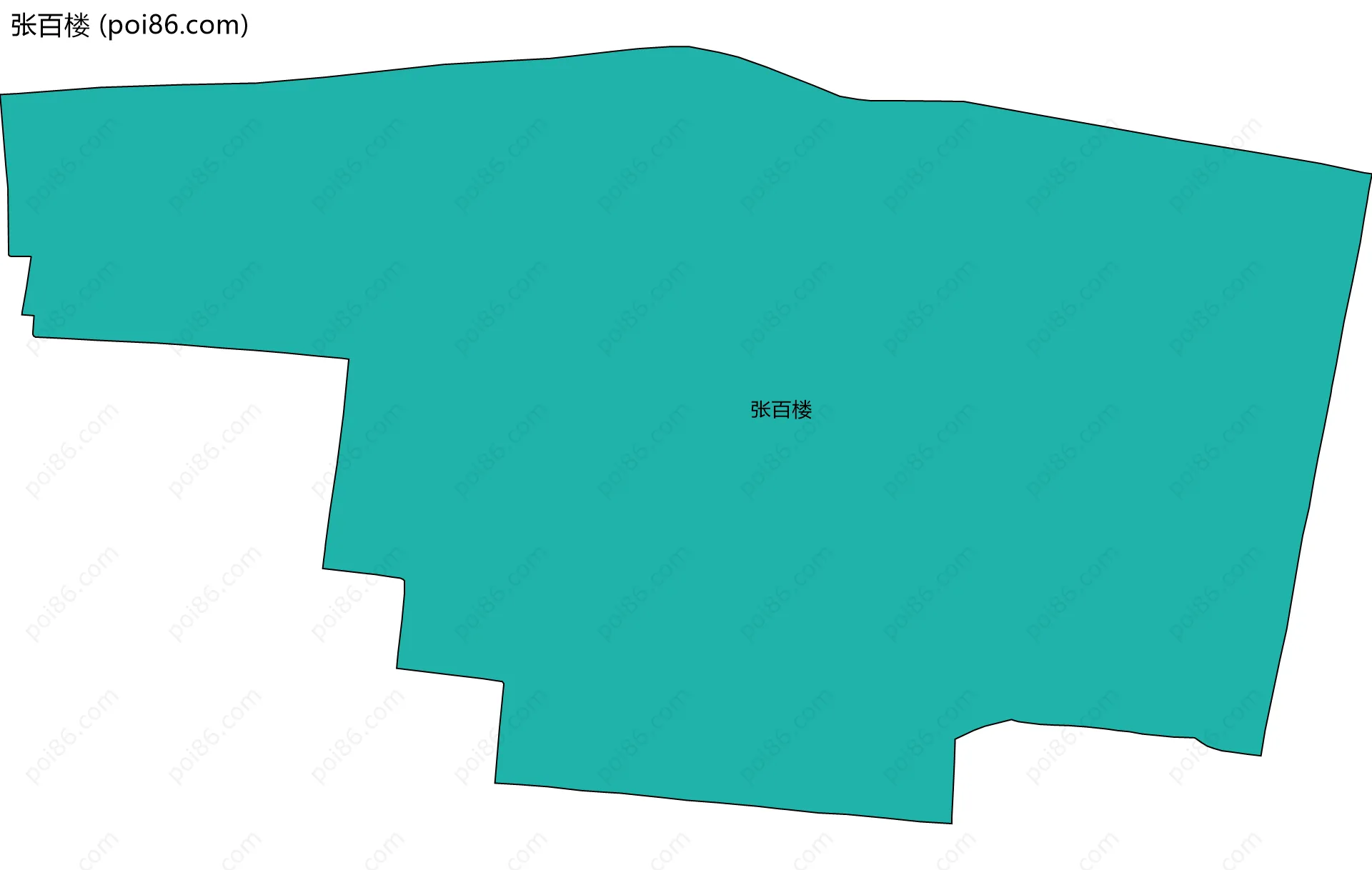 张百楼边界地图