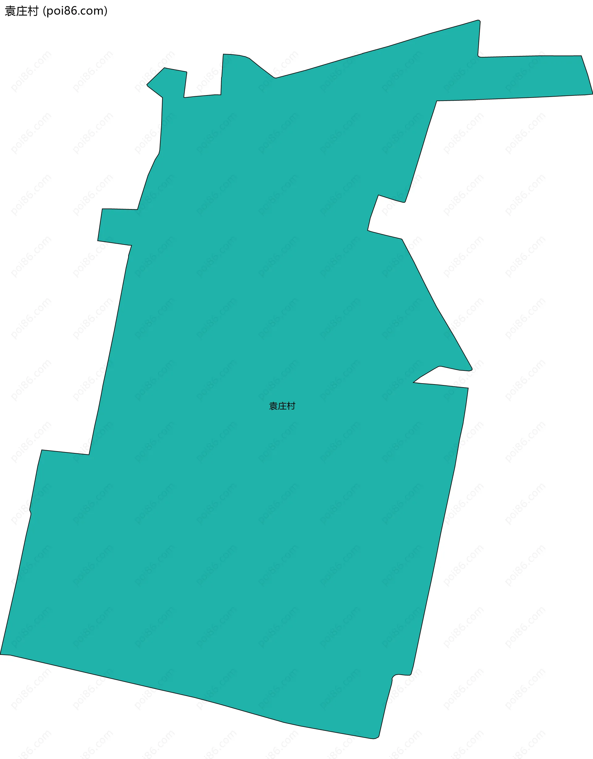 袁庄村边界地图