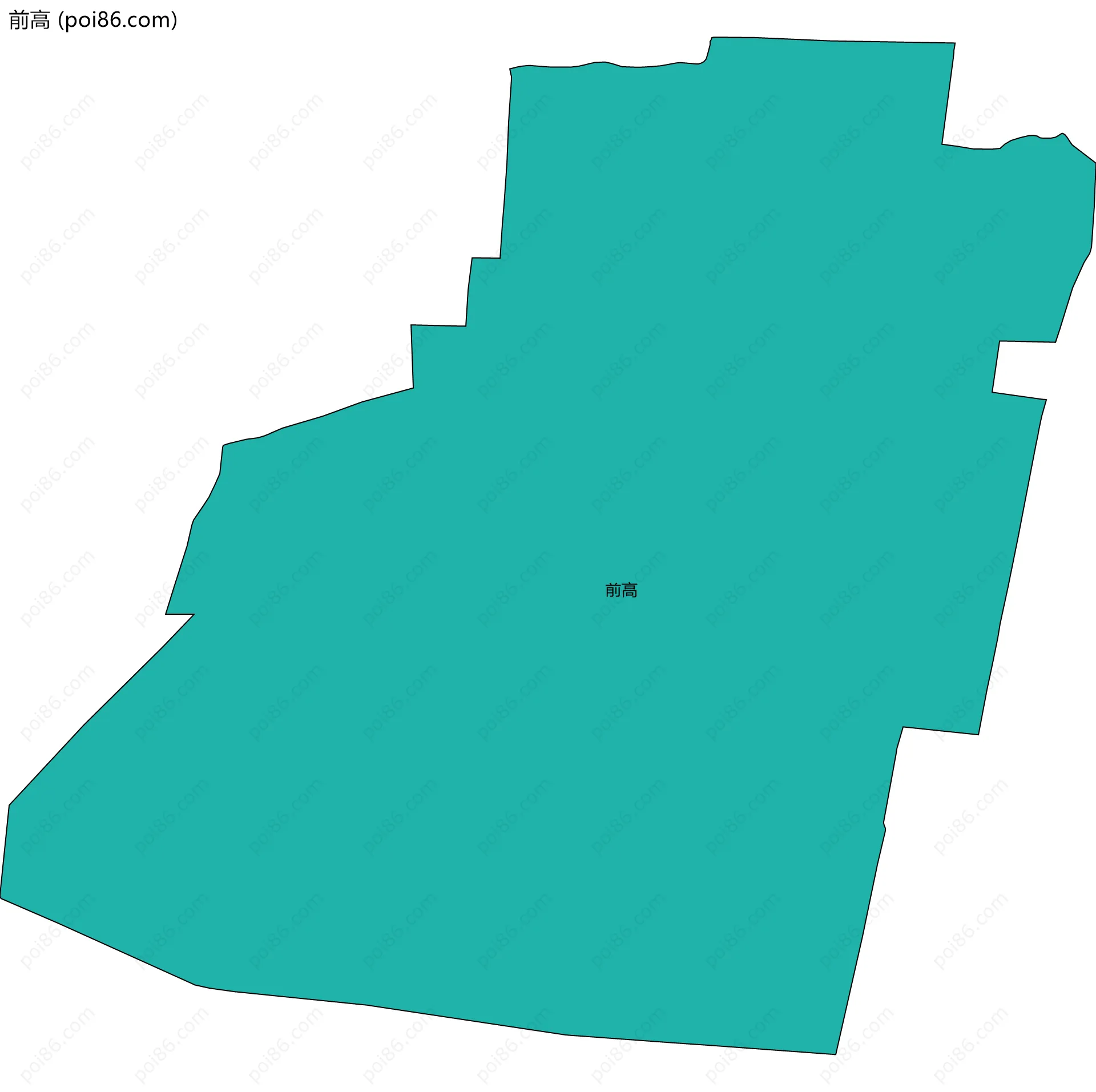 前高边界地图