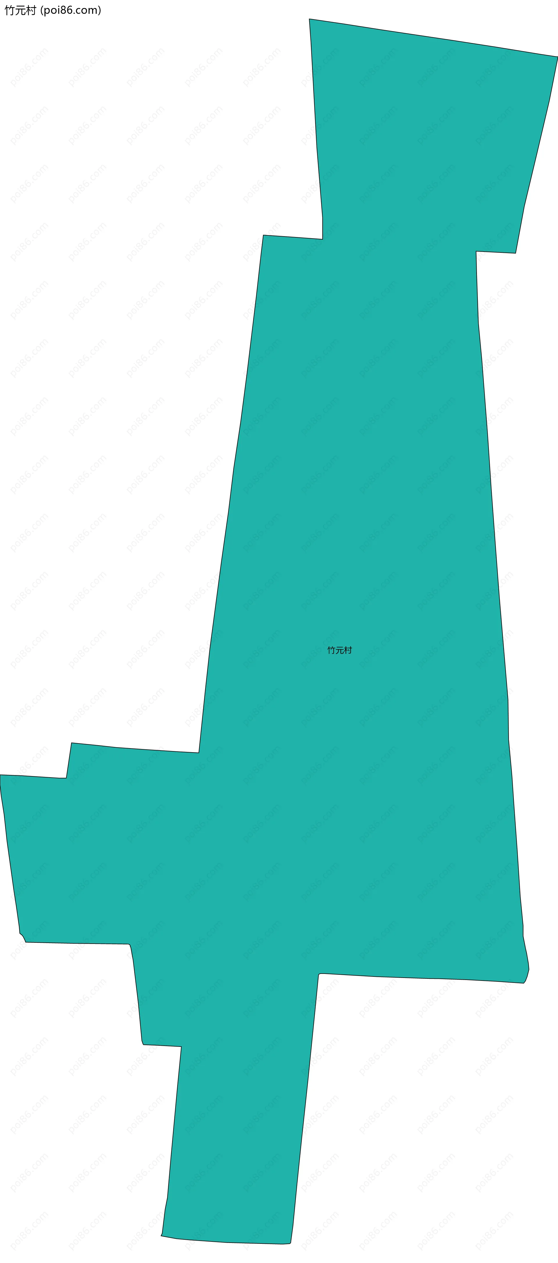 竹元村边界地图