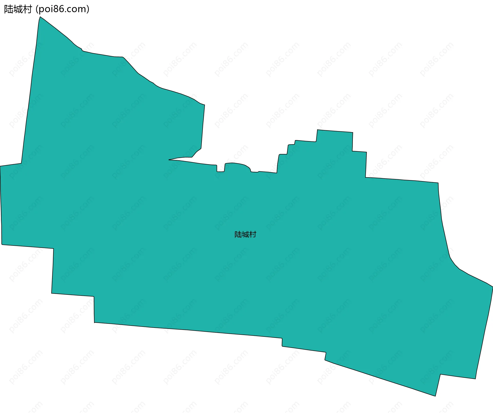 陆城村边界地图