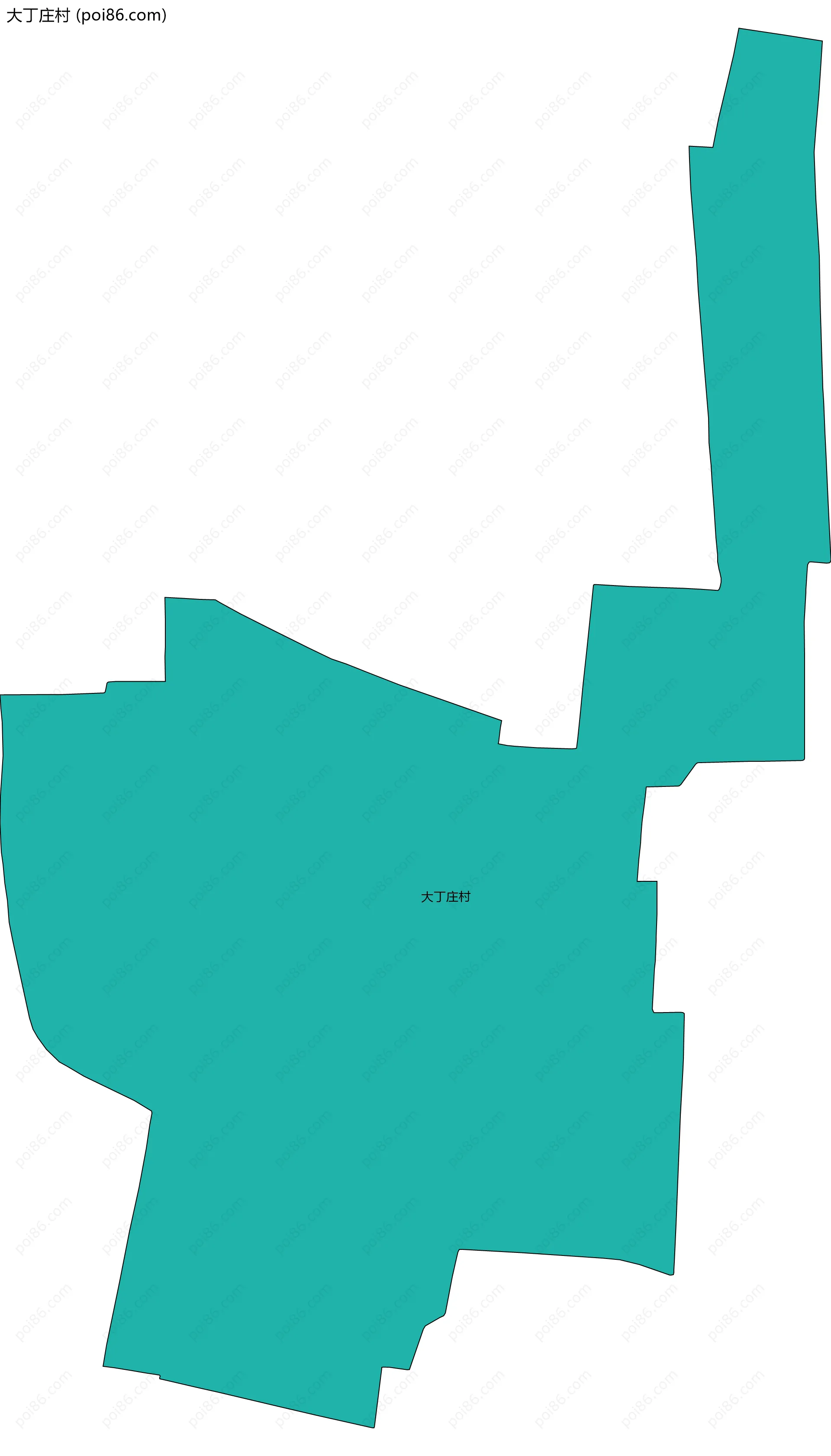 大丁庄村边界地图