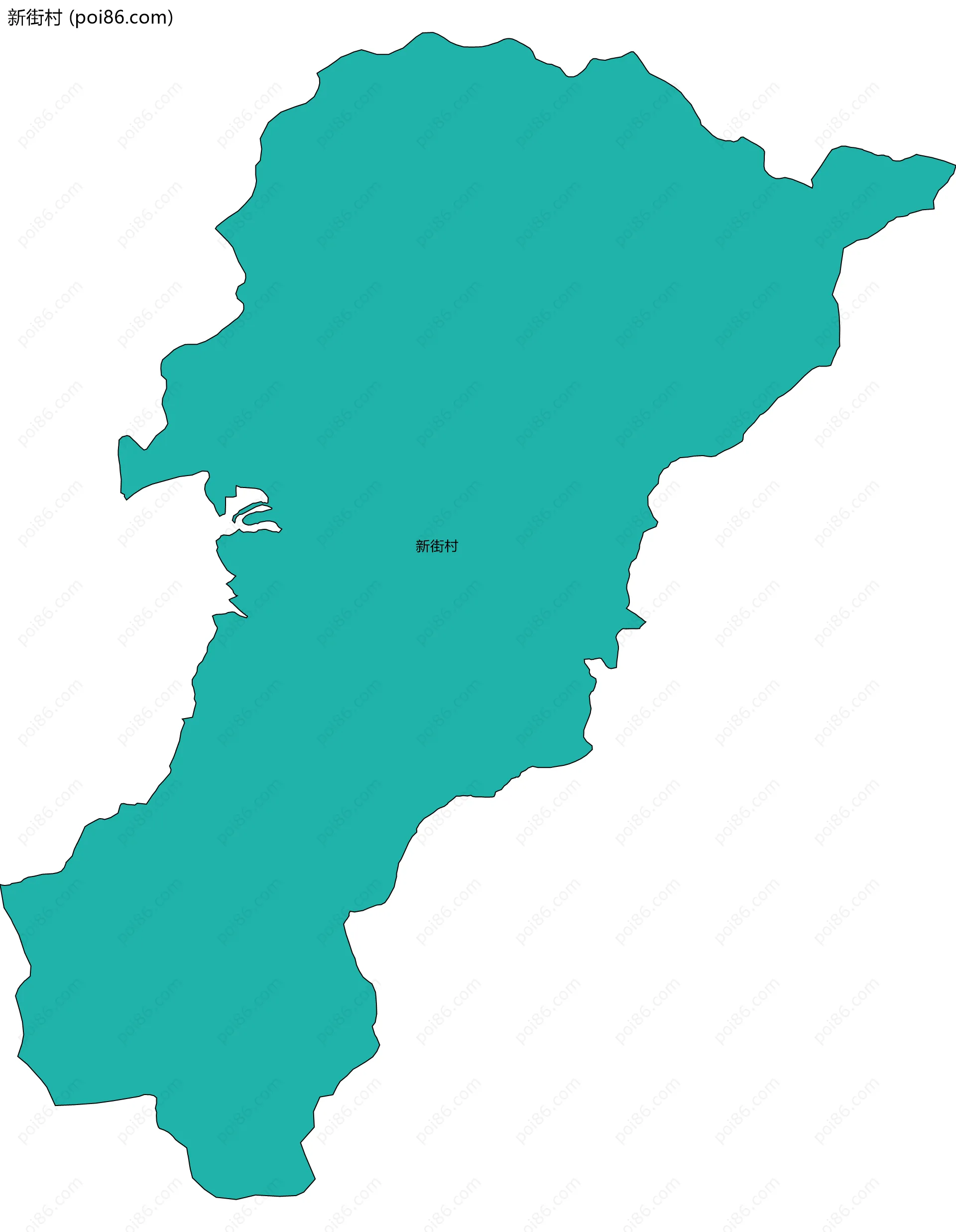 新街村边界地图