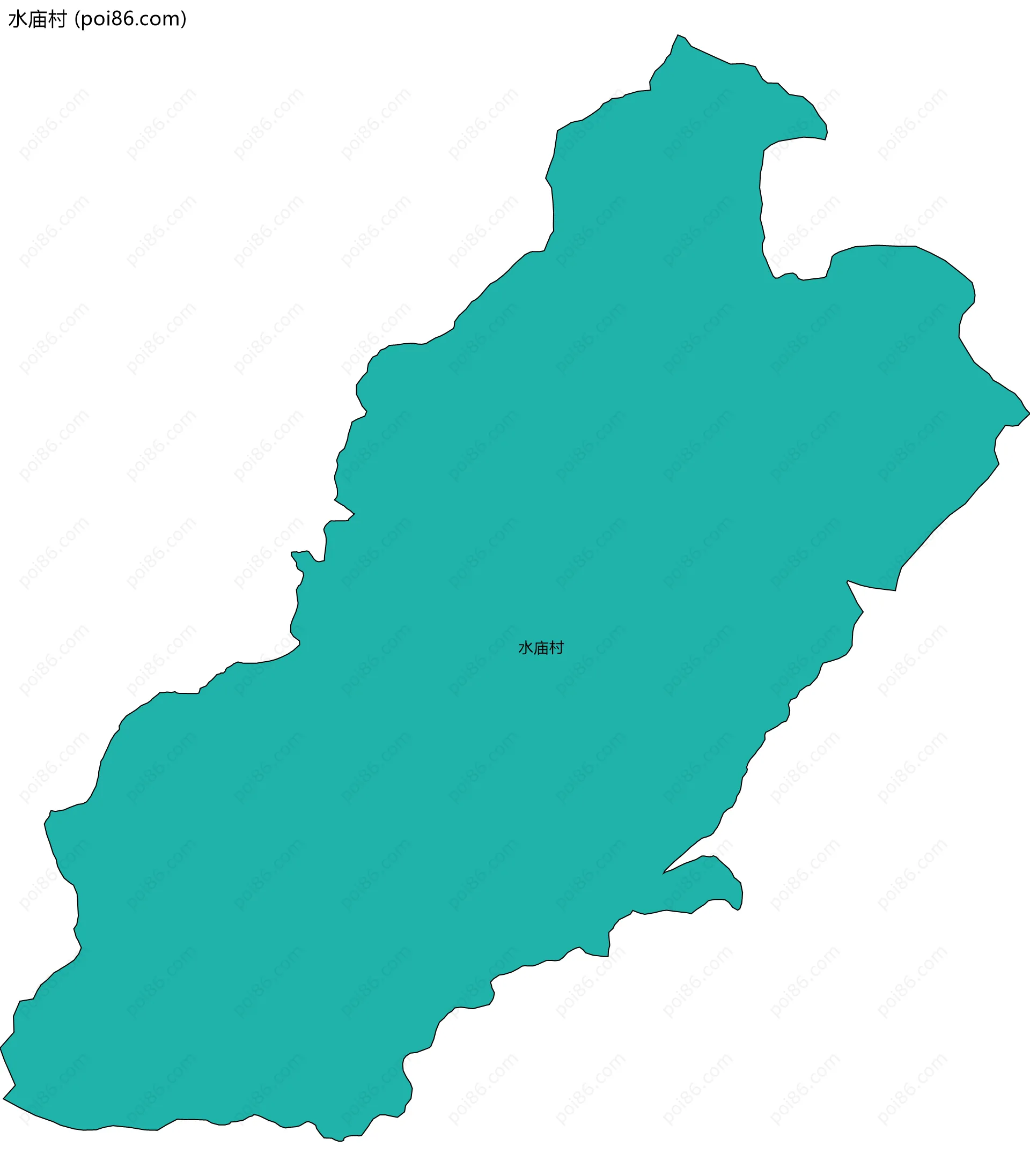 水庙村边界地图